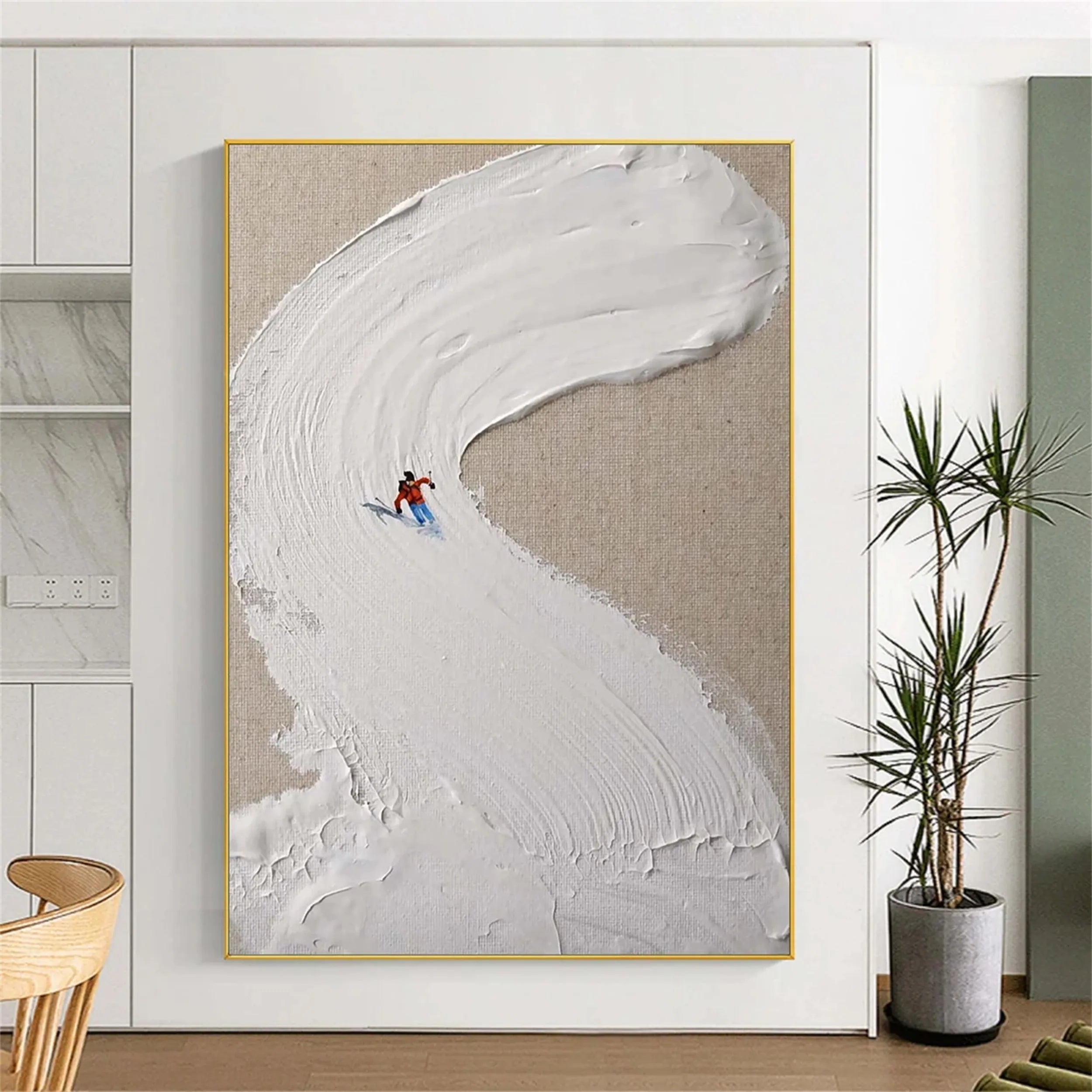 White Textured Minimalist Wall Art #WT167