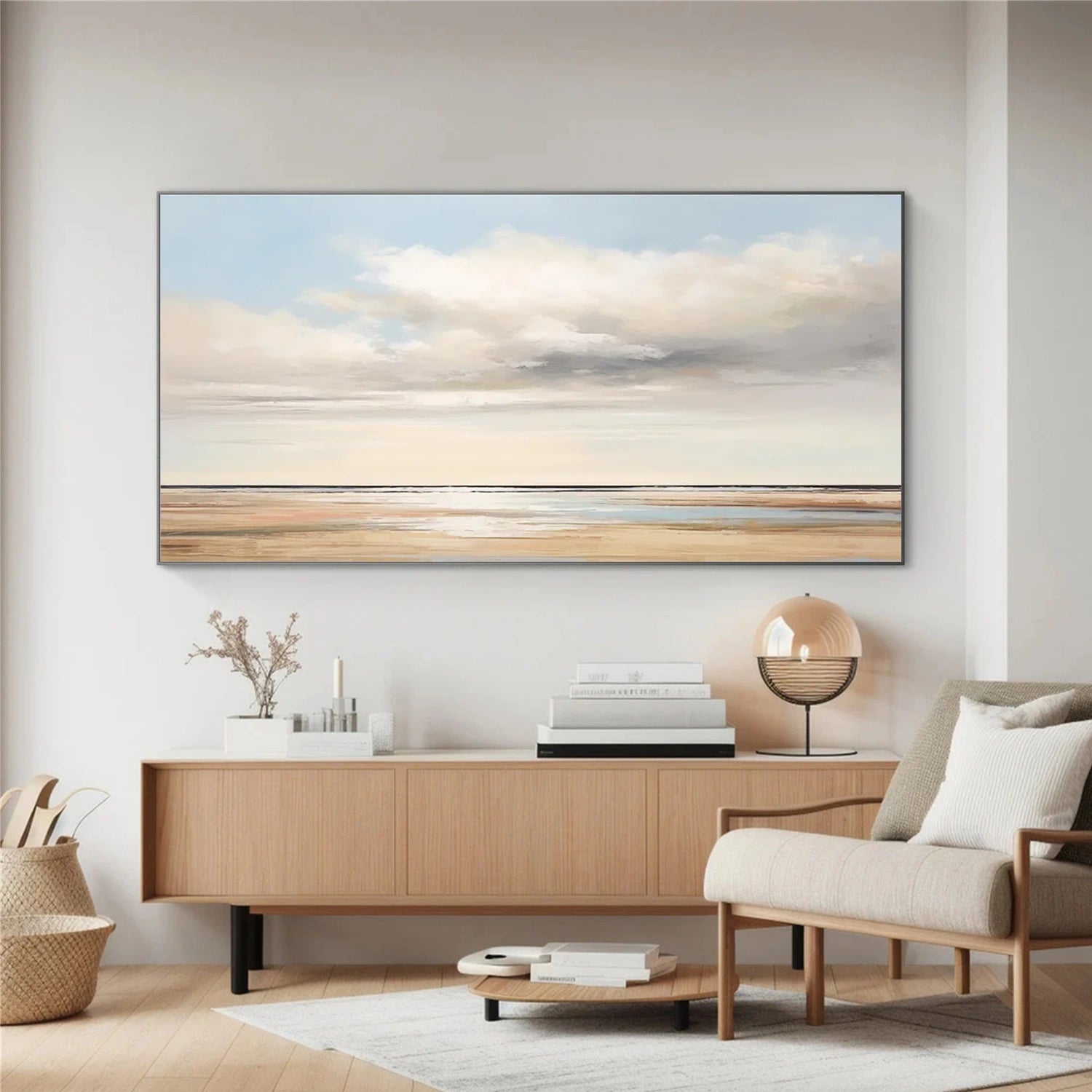 Sky And Ocean Abstract Wall Art #SO255