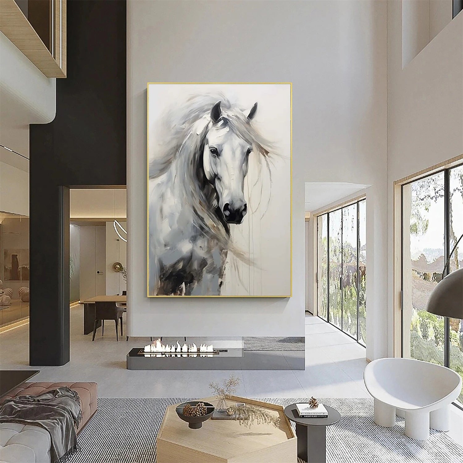 Abstract Animal Art Horse Wall Art #AT032