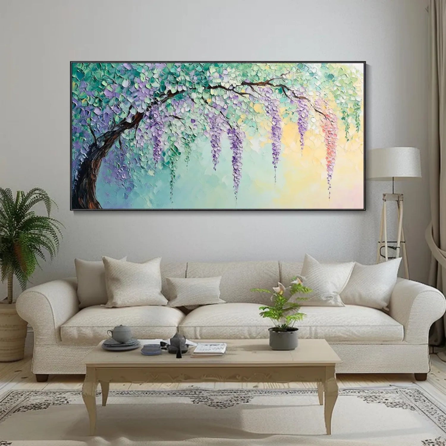 Colorful Tree And Flower Painting #TF084