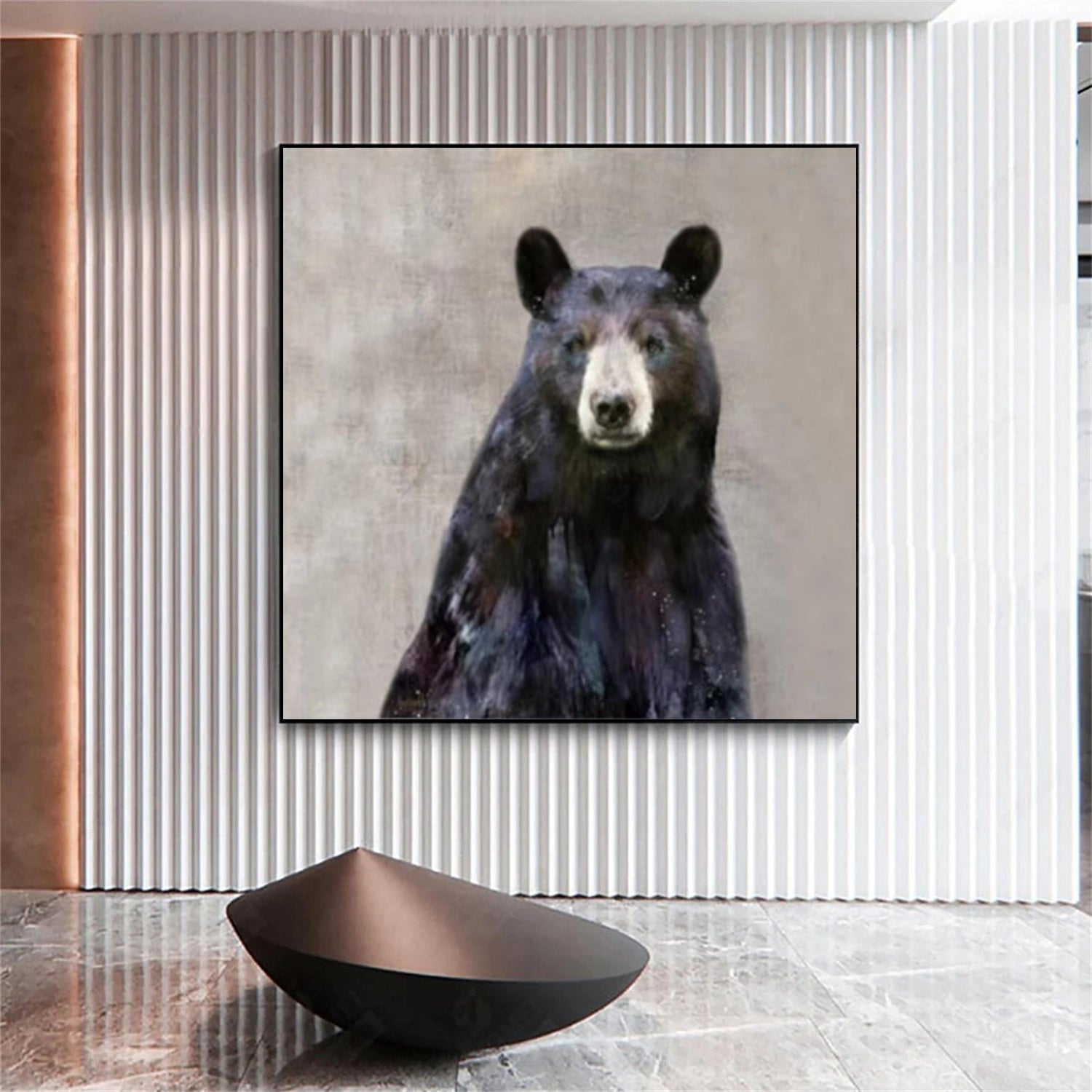 Abstract Animal Art Bear Wall Art #AT051