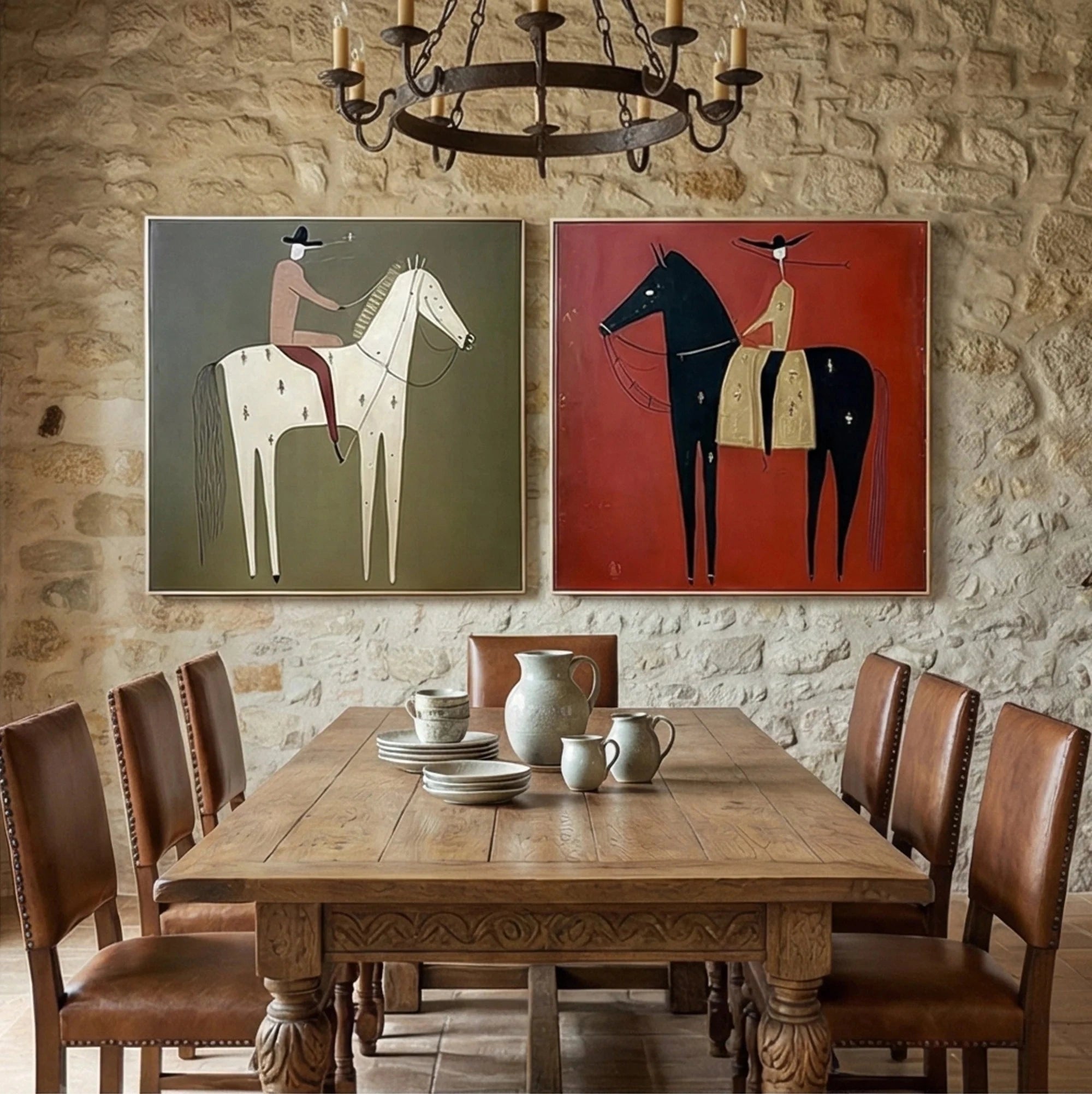 Vintage Americana Art Set of 2 #VA013