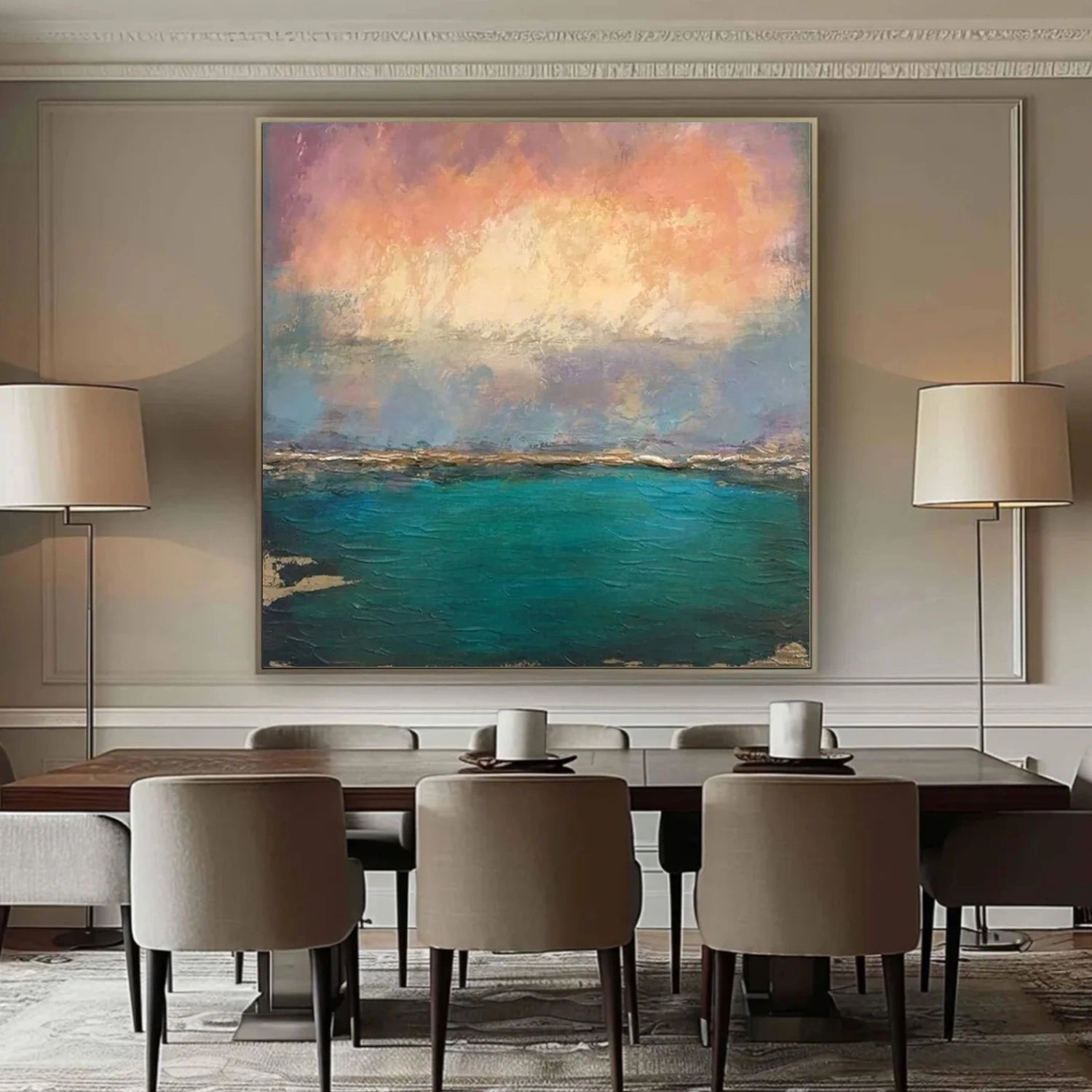 Sky And Ocean Abstract Wall Art #SO290