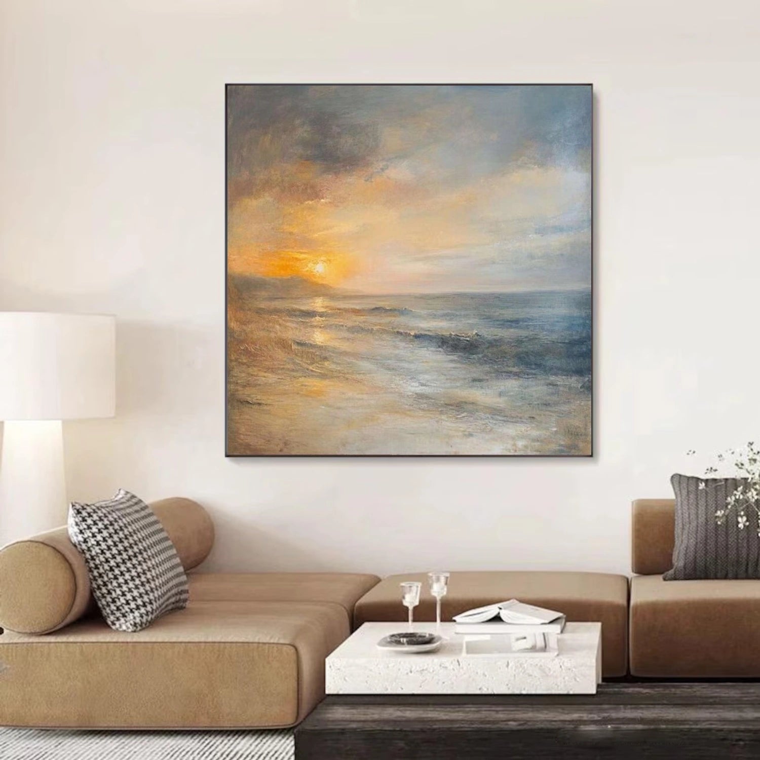 Sky And Ocean Abstract Wall Art #SO351