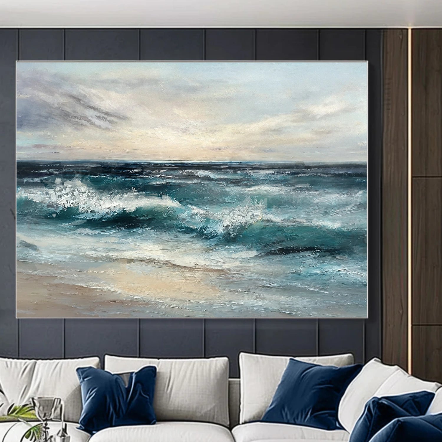 Sky And Ocean Abstract Wall Art #SO325