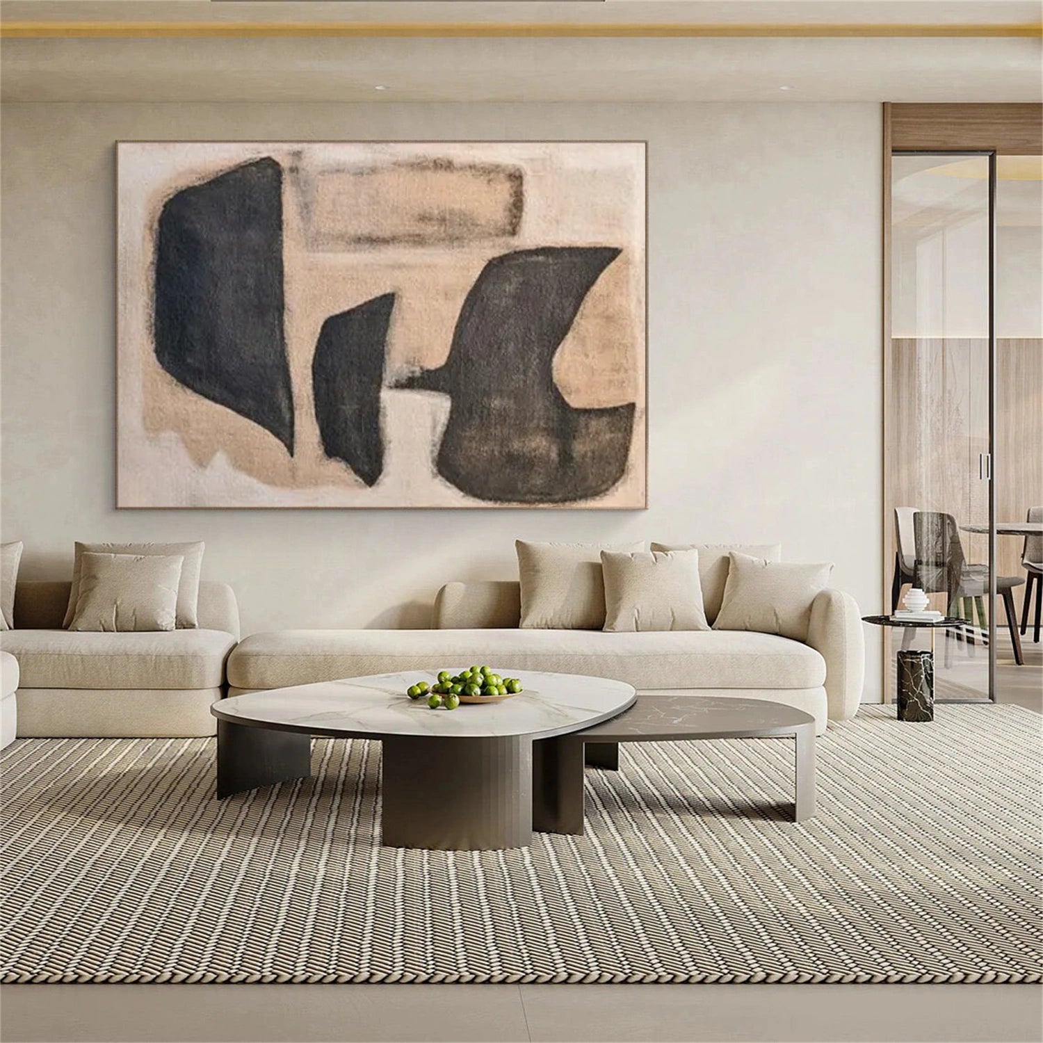 Wabi Sabi Abstract Canvas Art #WA213