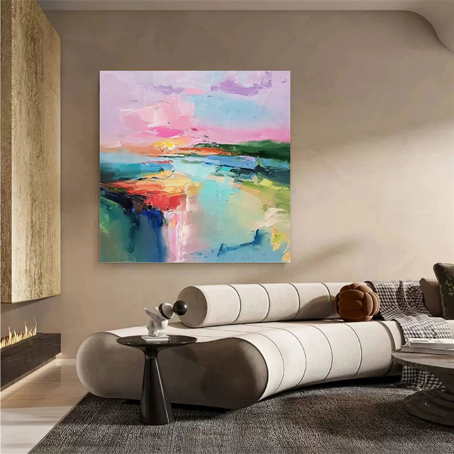 Colorful Abstract Textured Wall Art #AW106