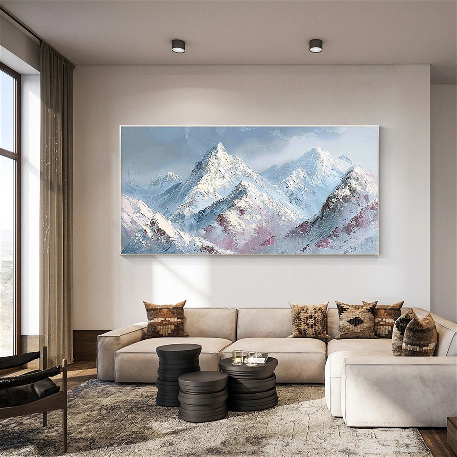 Abstract Mountain Textured Wall Art #WT222