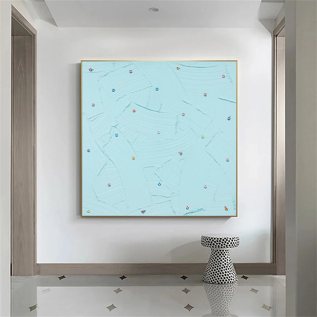 Sky Ocean Abstract Textured Wall Art #SO266