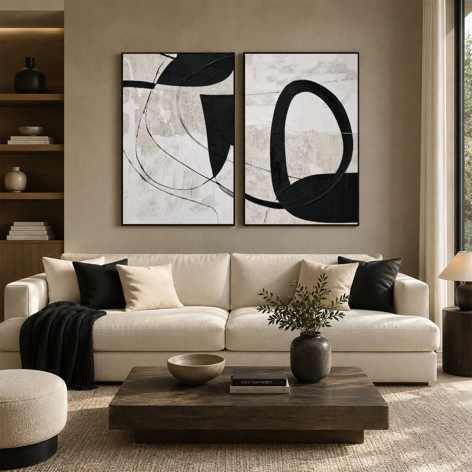 Wabi Sabi Abstract Canvas Art Set of 2 #WA270