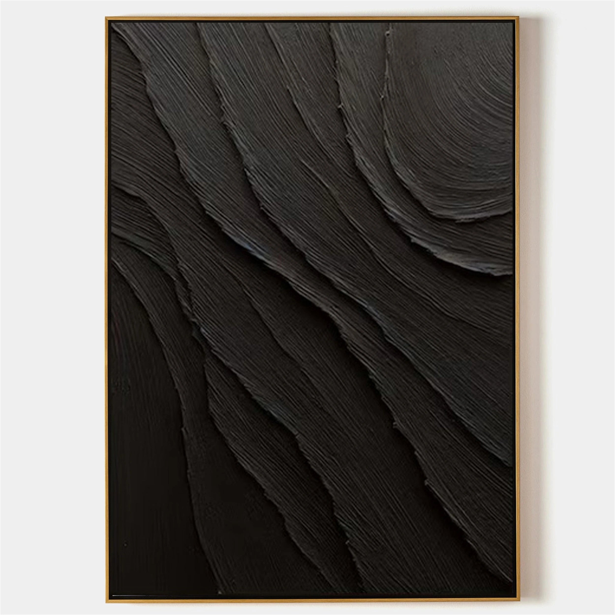 Black Textured Minimalist Wall Art #BT064