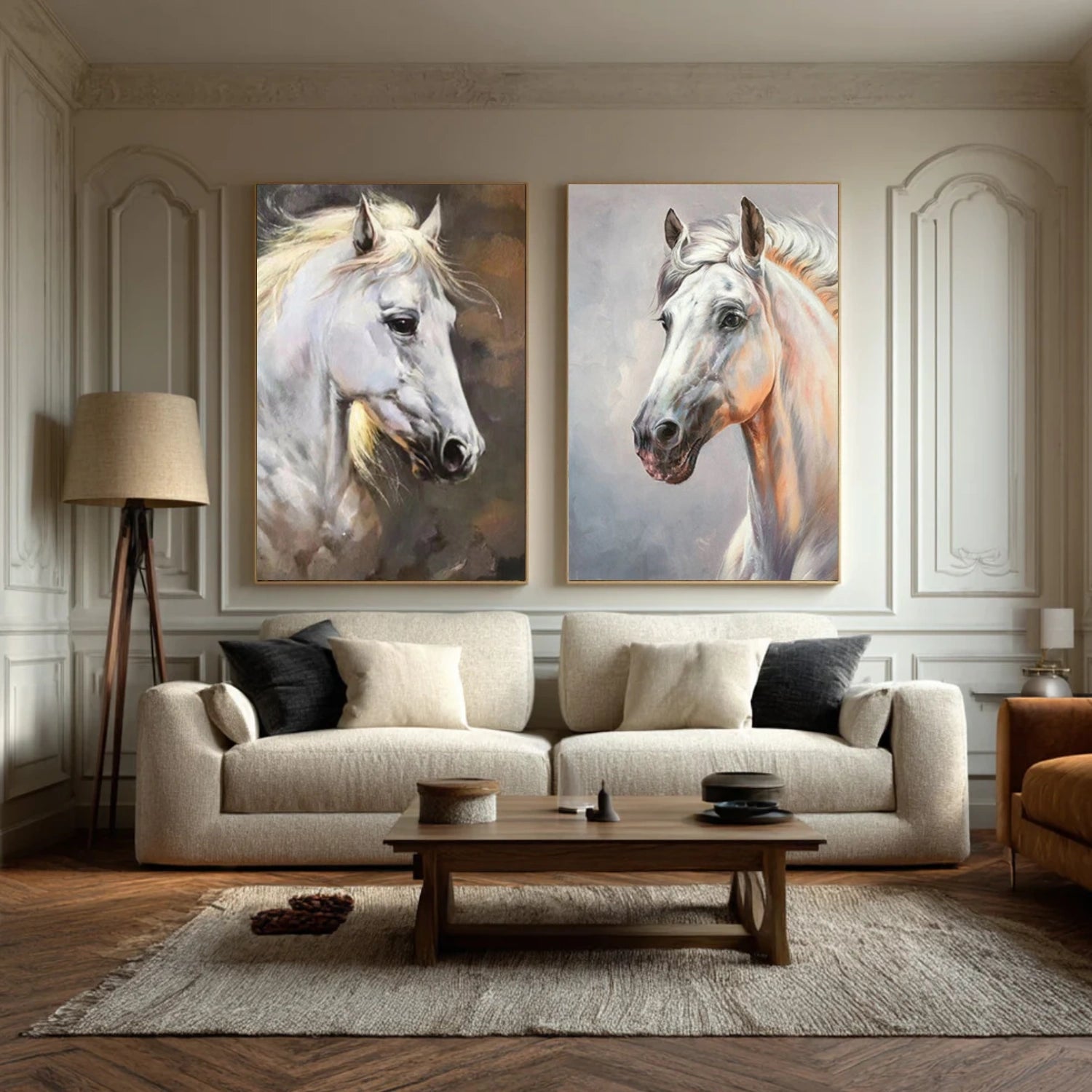 Abstract Animal Art Horse Wall Art Set of 2 #AT049
