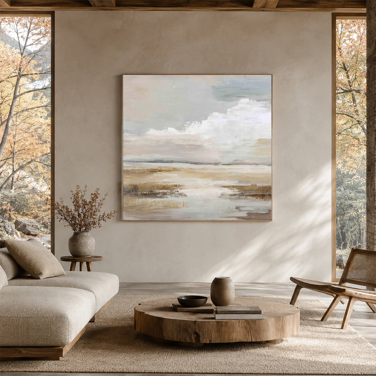 Sky And Ocean Abstract Wall Art #SO463
