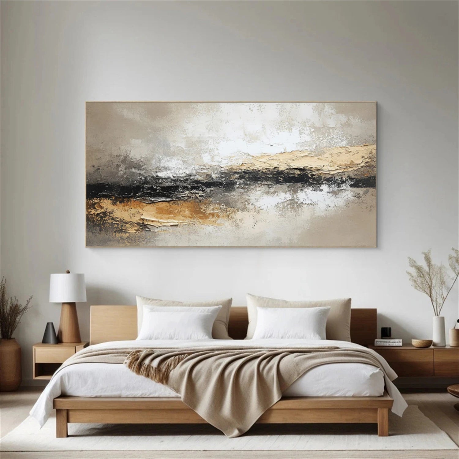 Wabi Sabi Abstract Textured Canvas Art #WA224