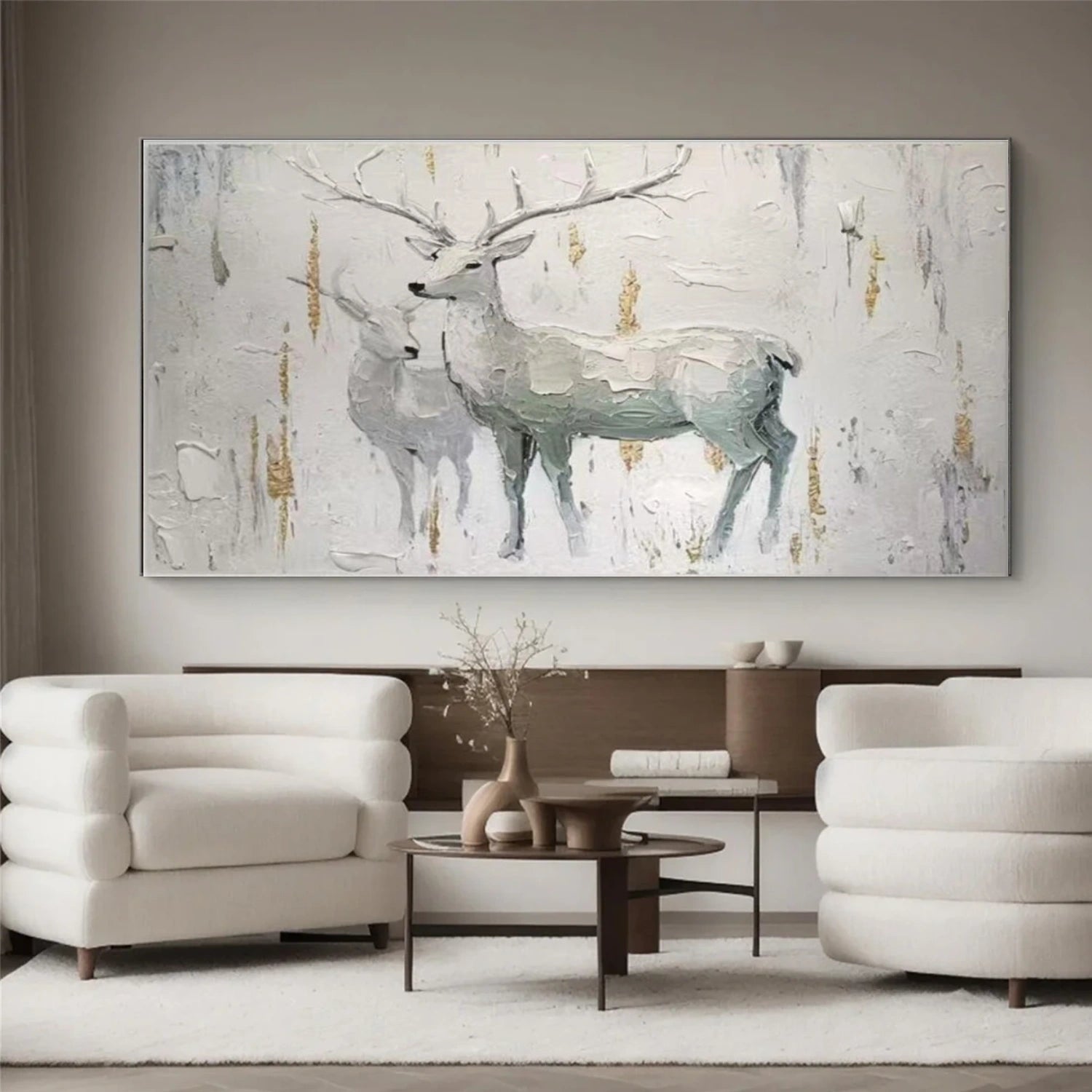 Abstract Animal Art Deer Wall Art #AT057