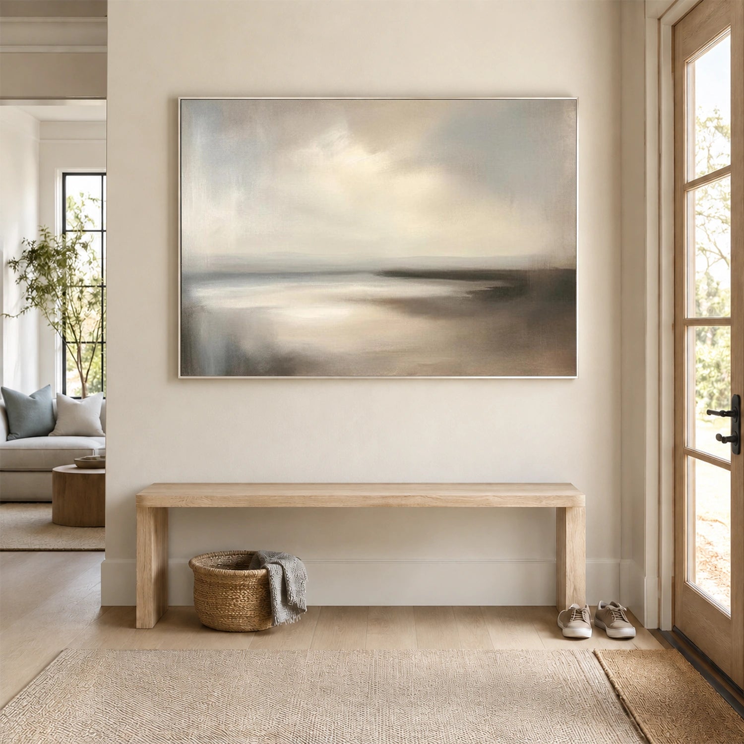 Sky And Ocean Abstract Wall Art #SO444