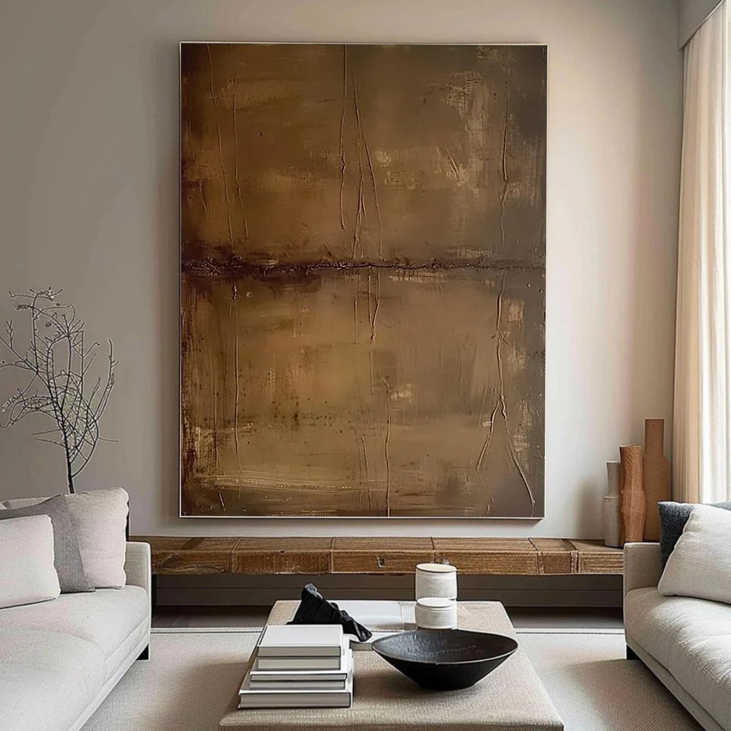 Brown Abstract Wall Art #AW110