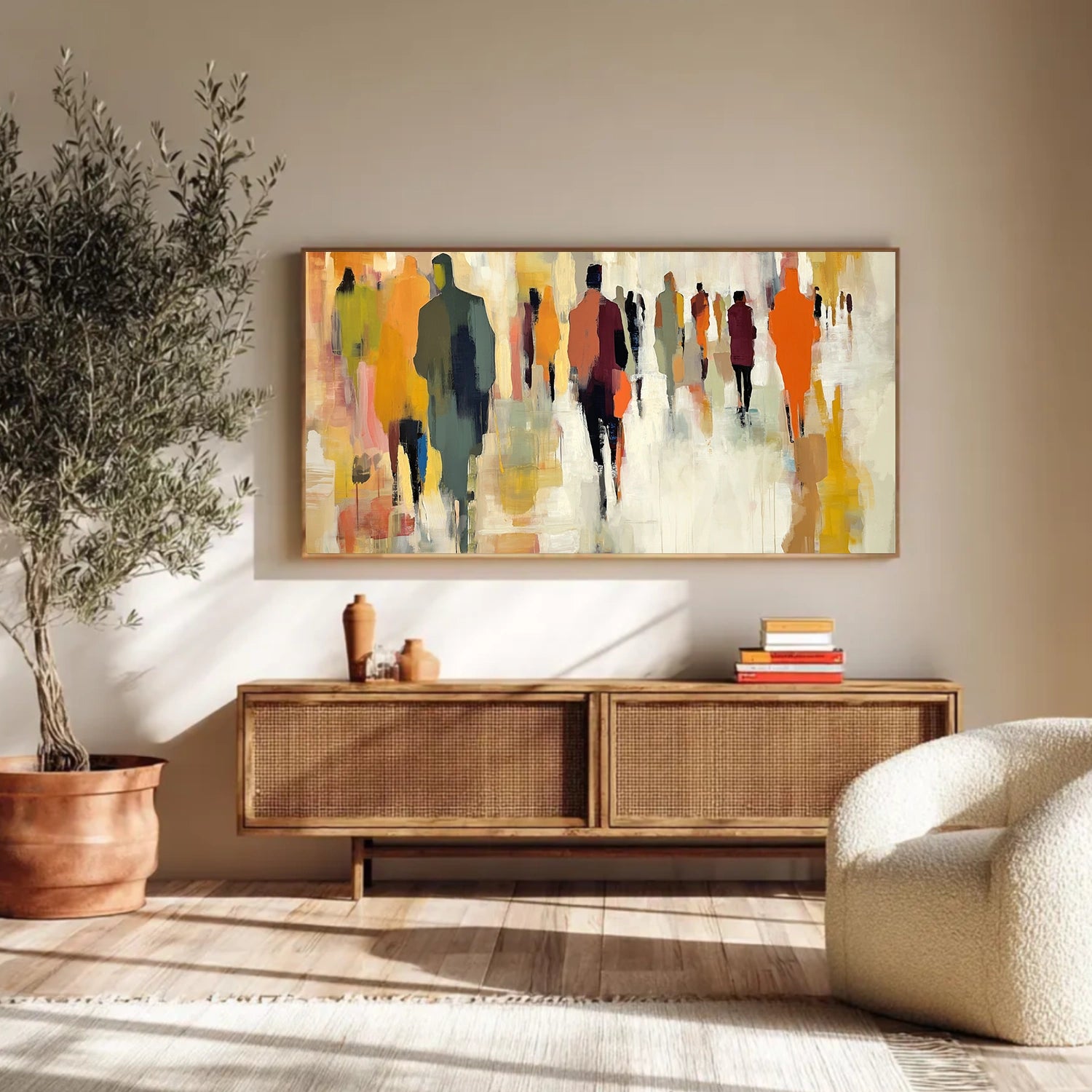 Colorful Abstract Portrait Wall Art #WP029