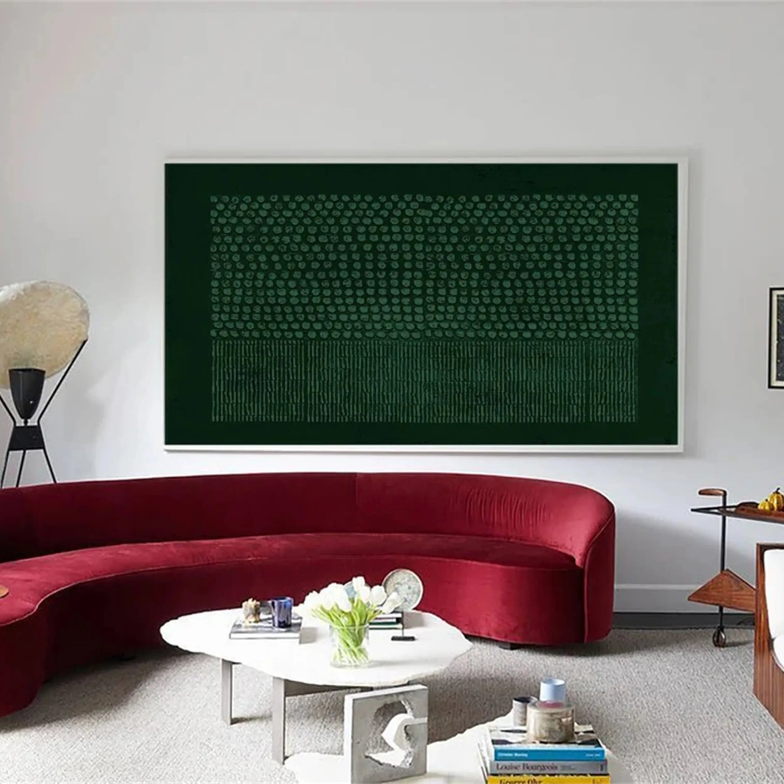 Green Textured Minimalist Wall Art #GT015
