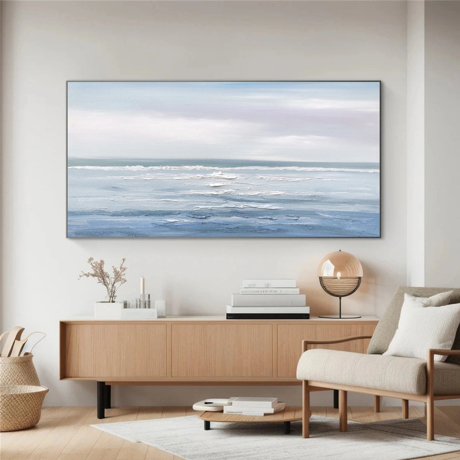 Sky And Ocean Abstract Wall Art #SO256