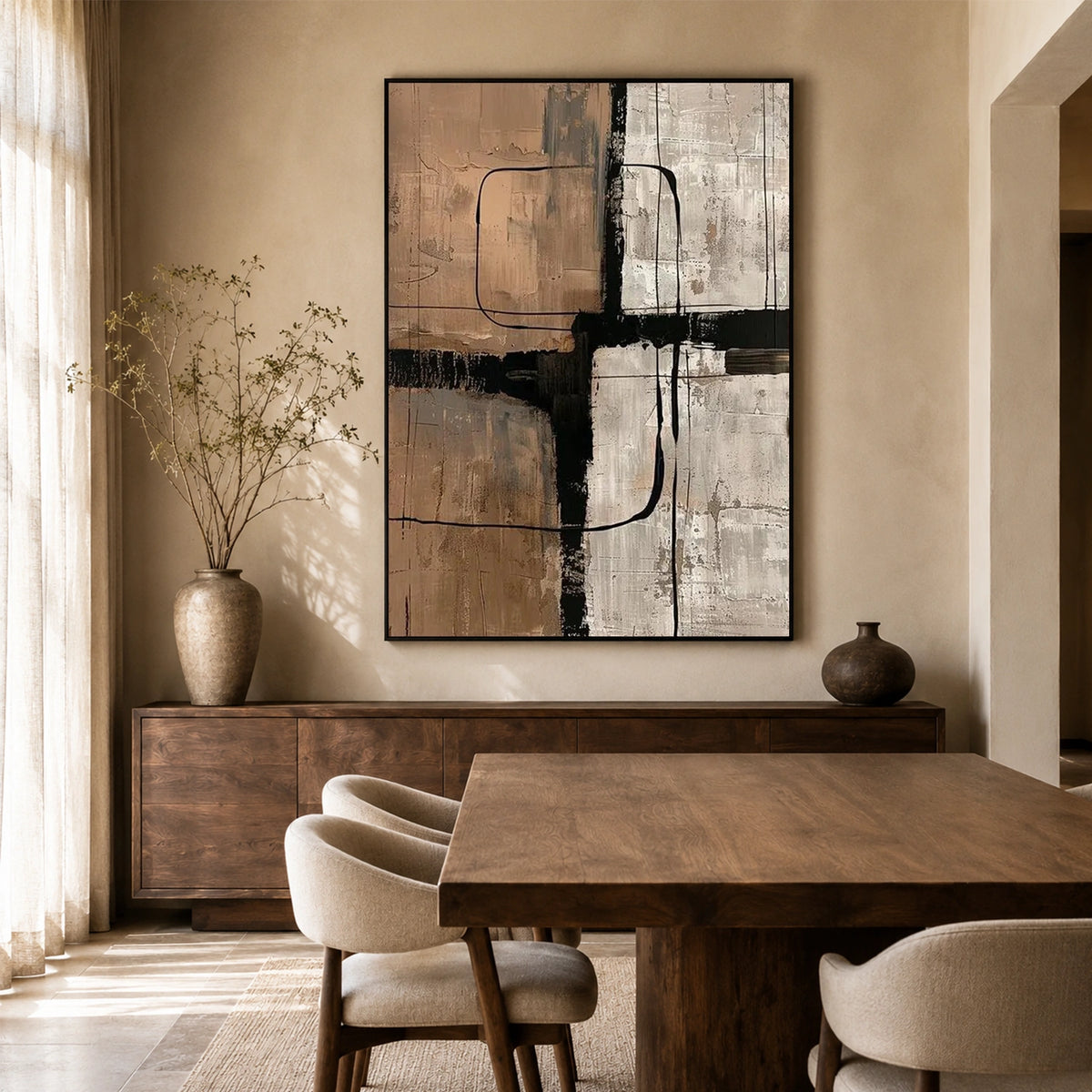 Wabi Sabi Abstract Canvas Art #WA275