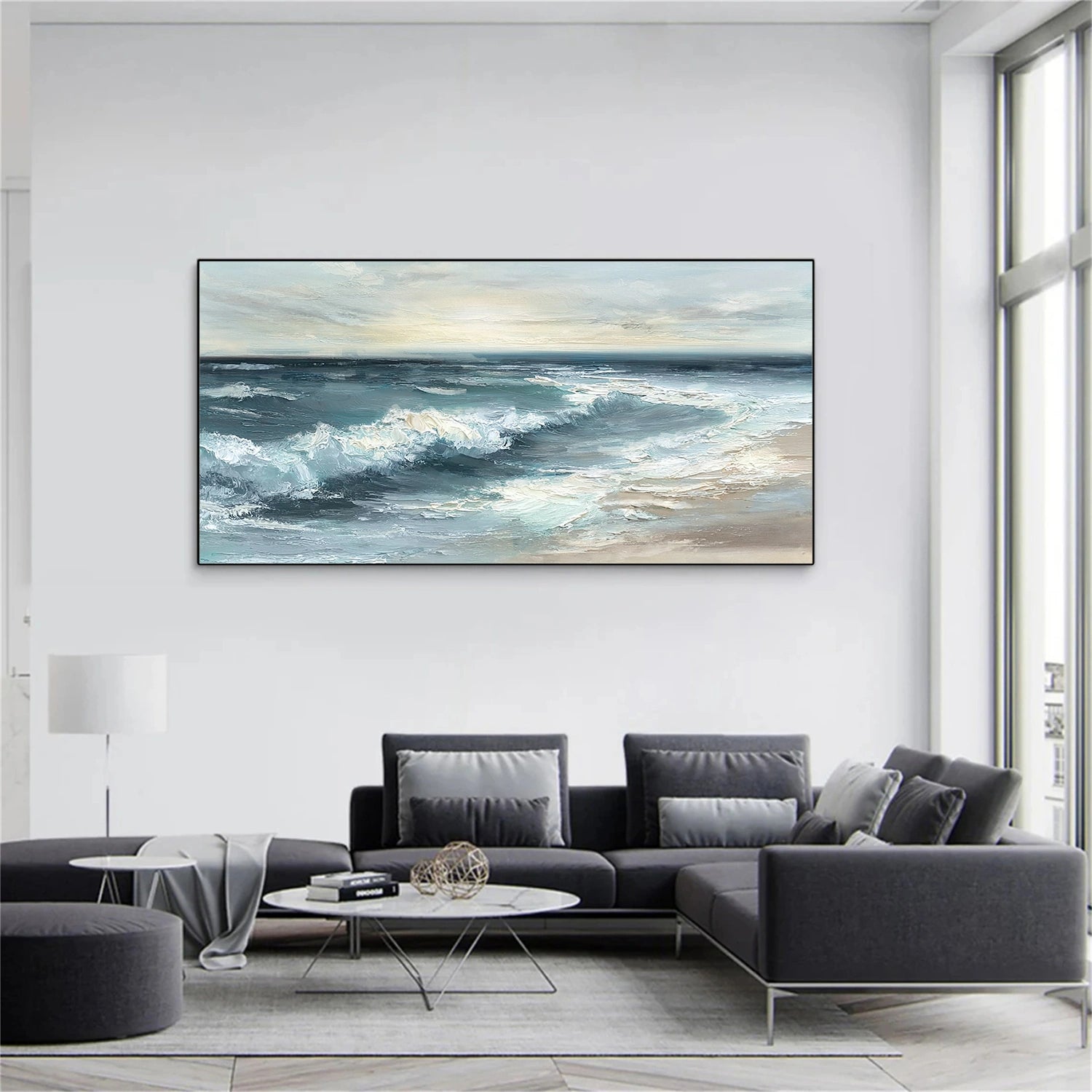 Sky And Ocean Abstract Wall Art #SO328