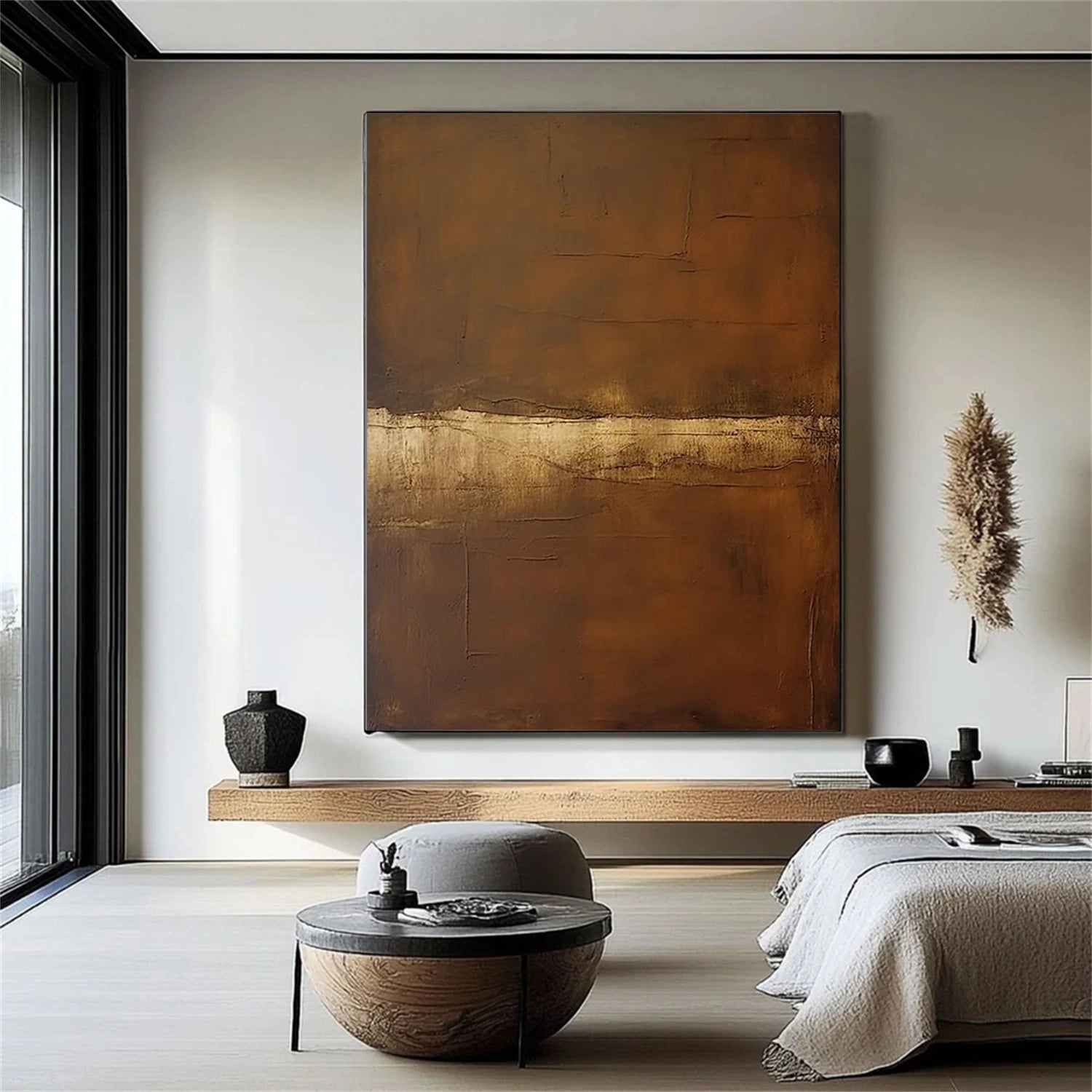 Brown Abstract Wall Art #AW111