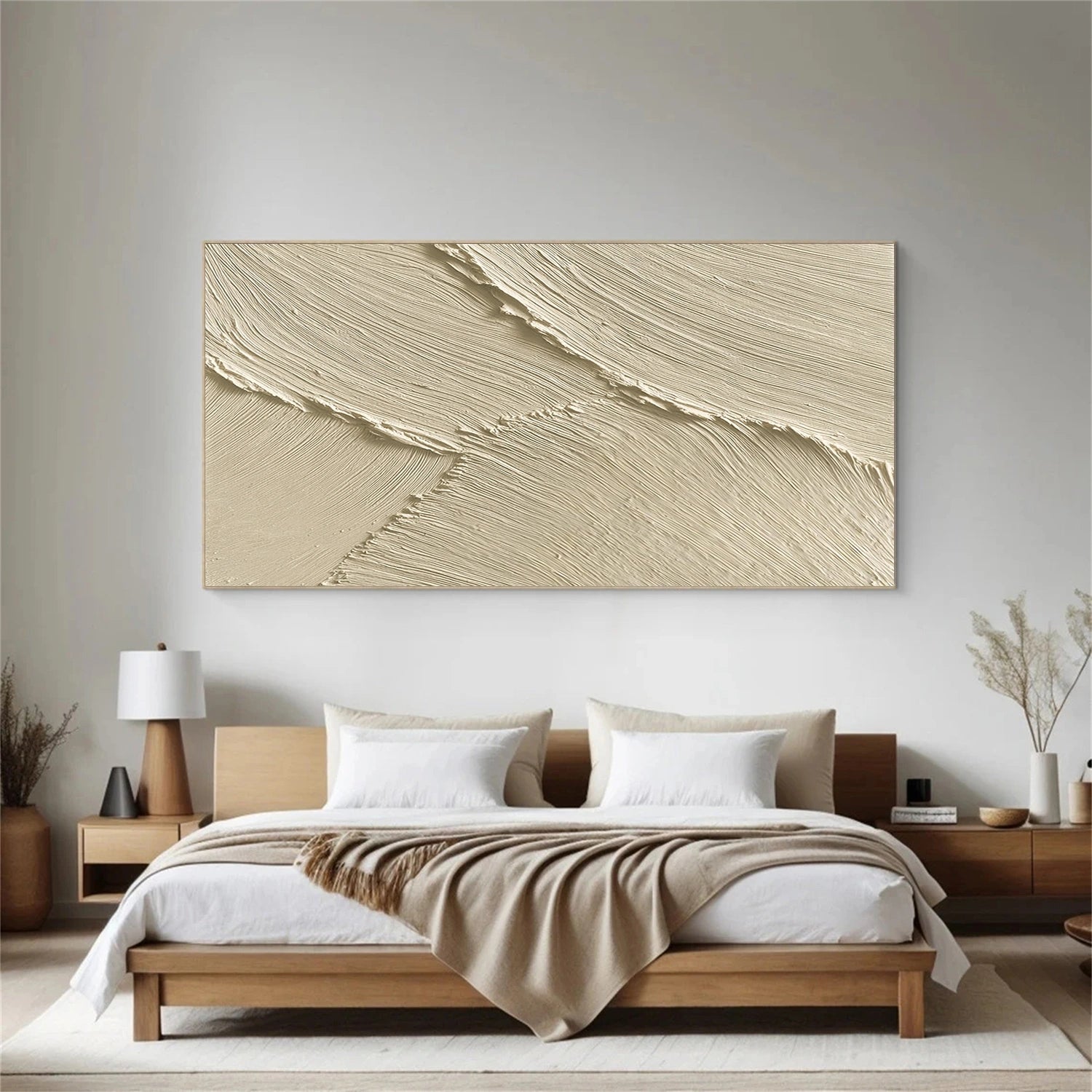 Beige Textured Minimalist Wall Art #WT247