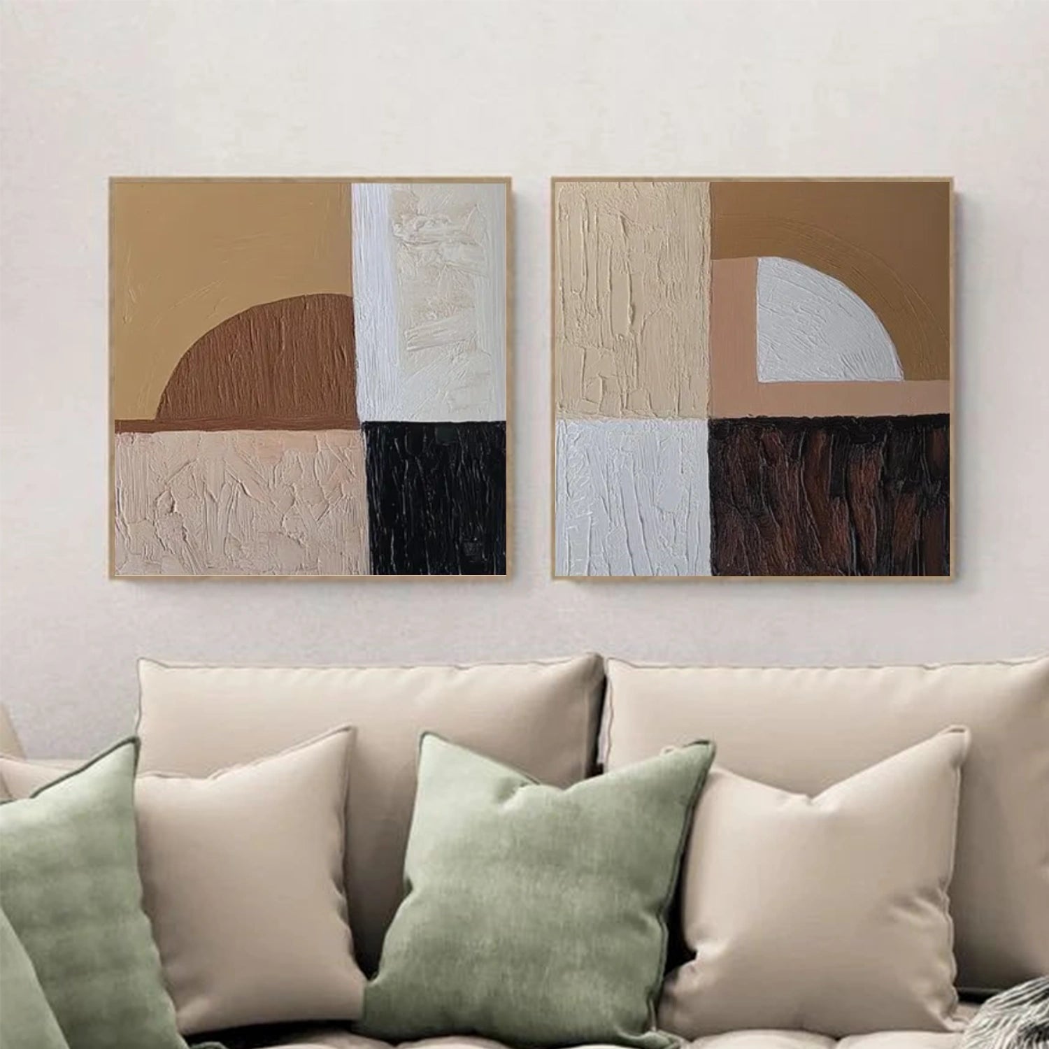 Abstract Textured Wall Art Set of 2 #AW155
