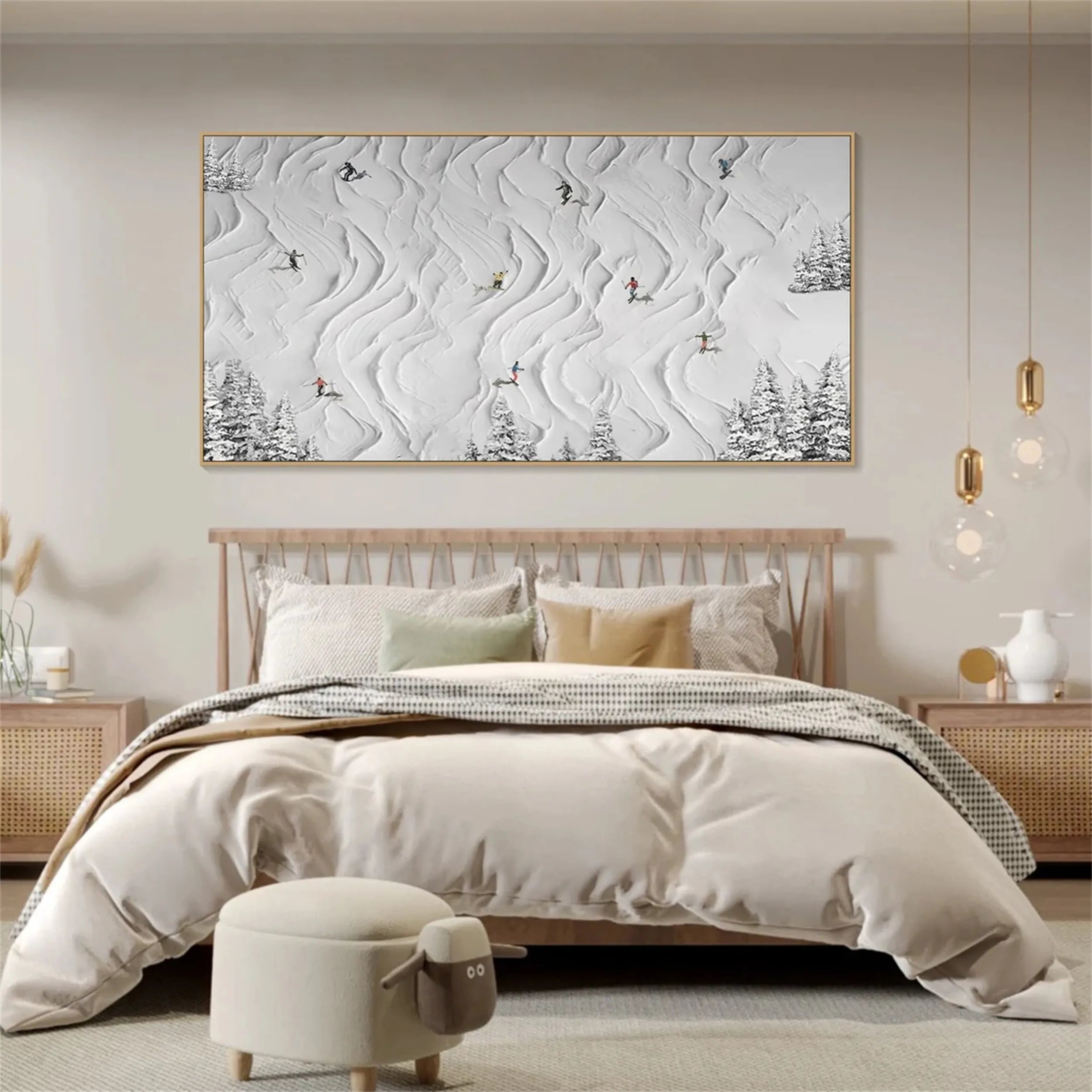 White Textured Minimalist Wall Art #WT148