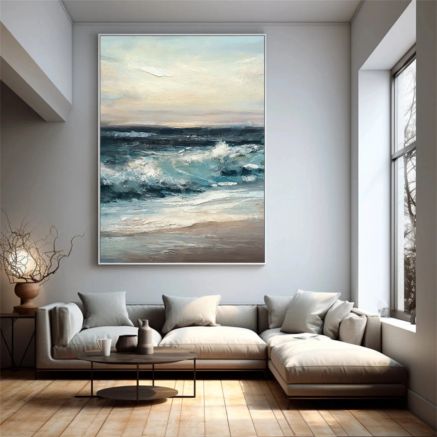 Sky And Ocean Abstract Wall Art #SO327