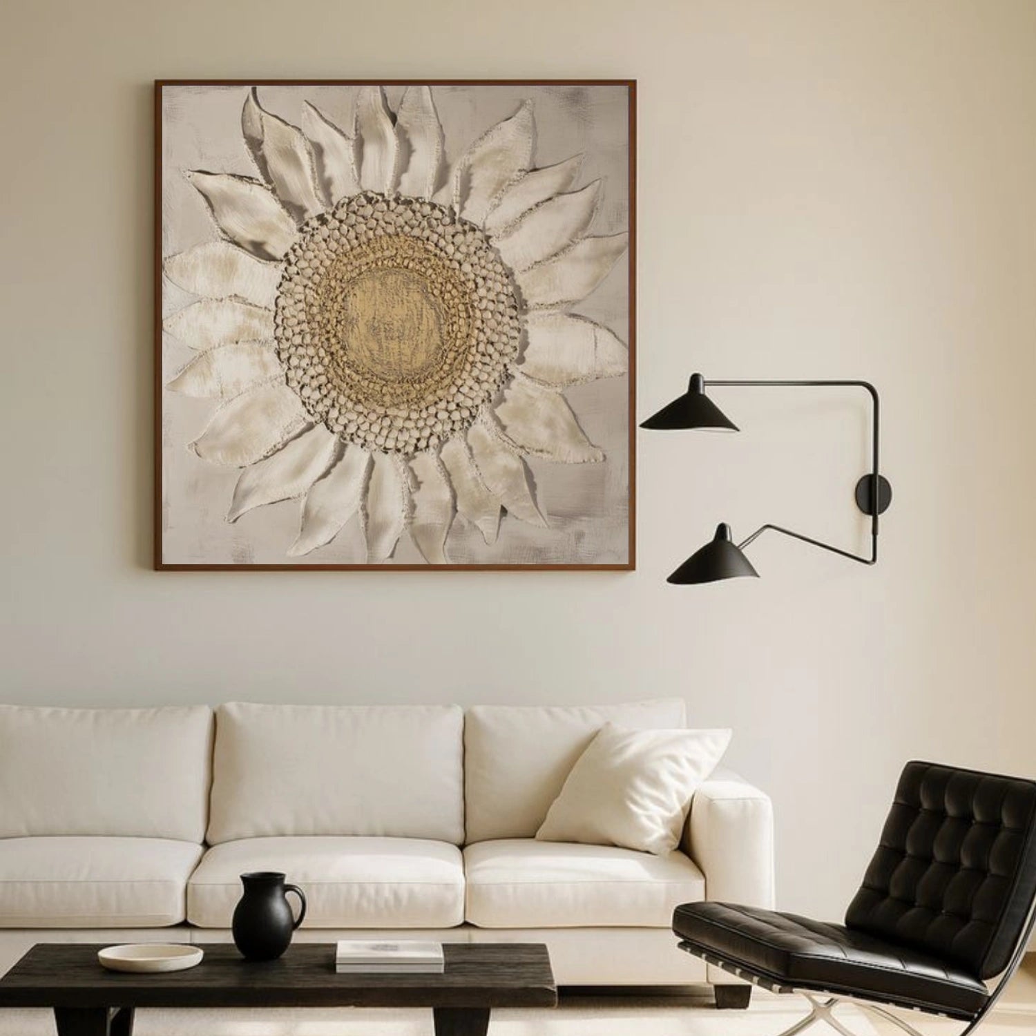 Tree And Flower Abstract Textured Wall Art #TF209