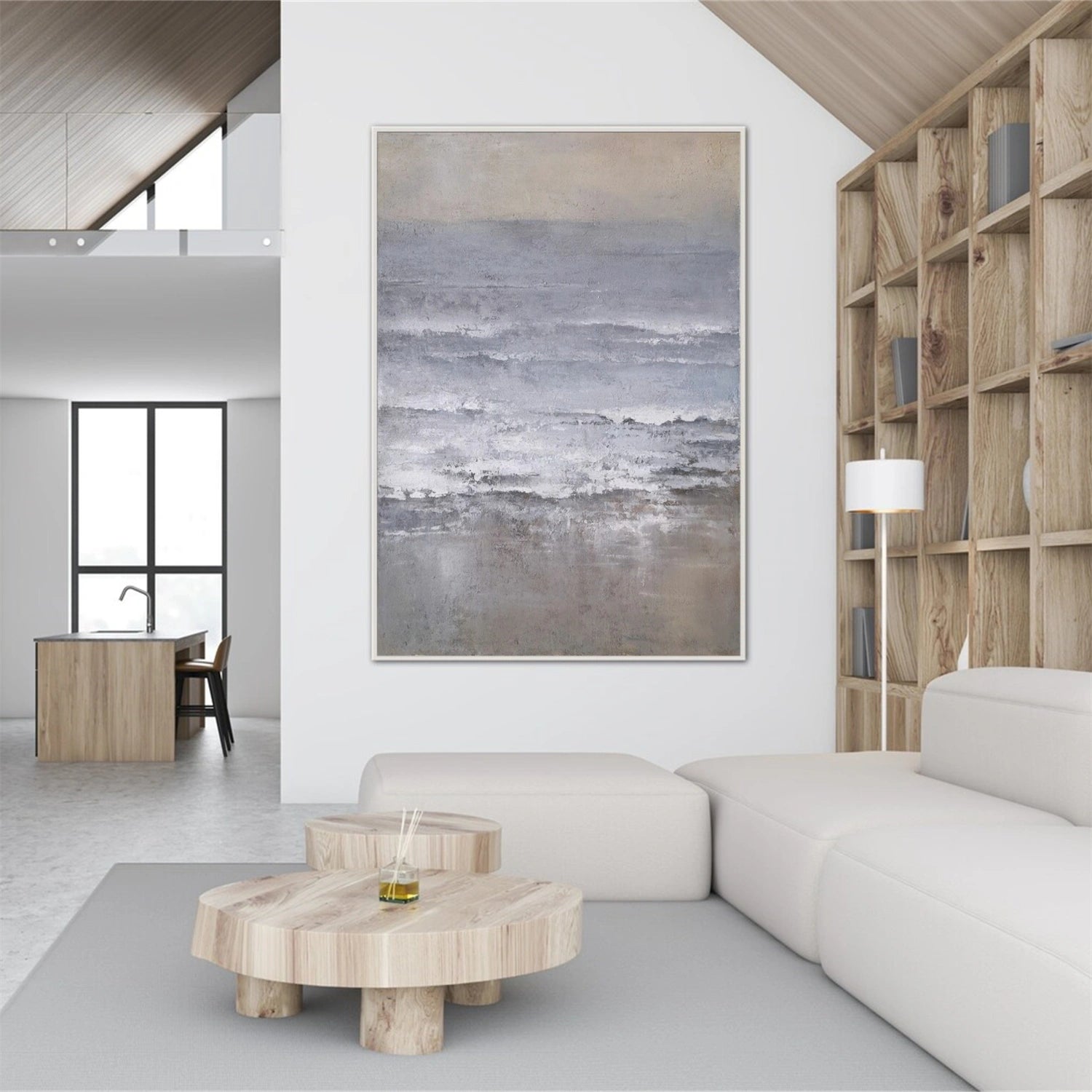Sky And Ocean Abstract Wall Art #SO303