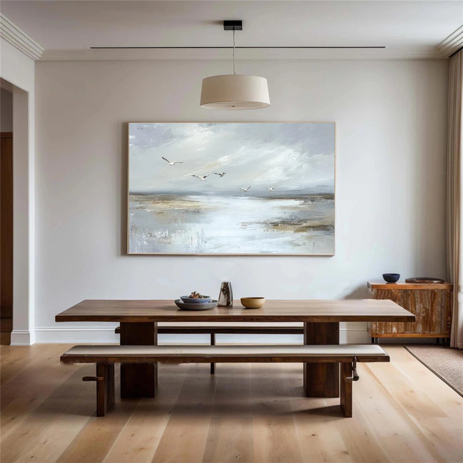 Sky And Ocean Abstract Wall Art #SO385