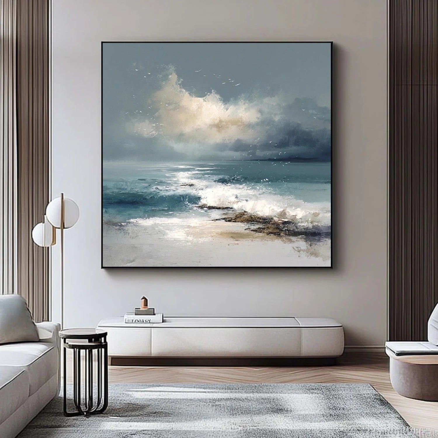 Sky And Ocean Abstract Wall Art #SO414