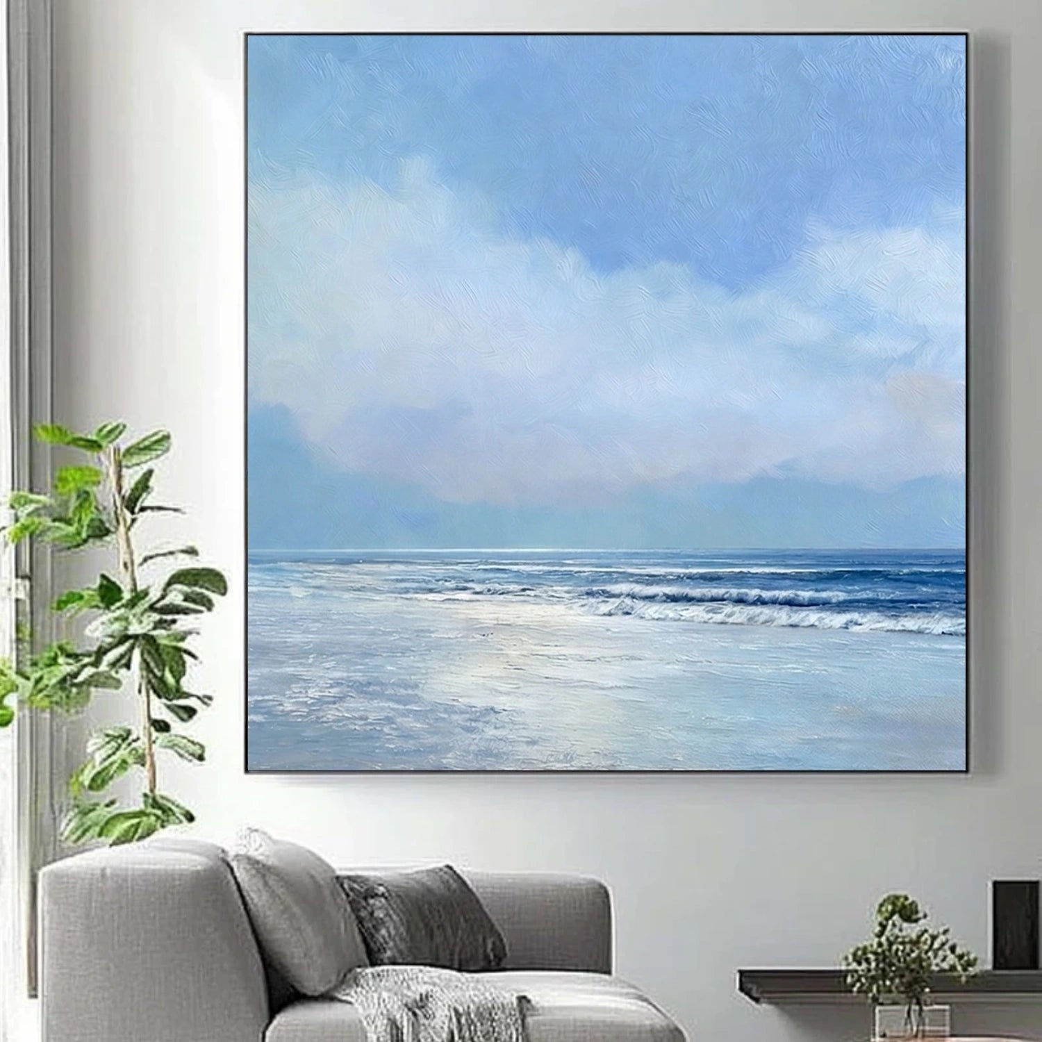 Sky And Ocean Abstract Wall Art #SO416