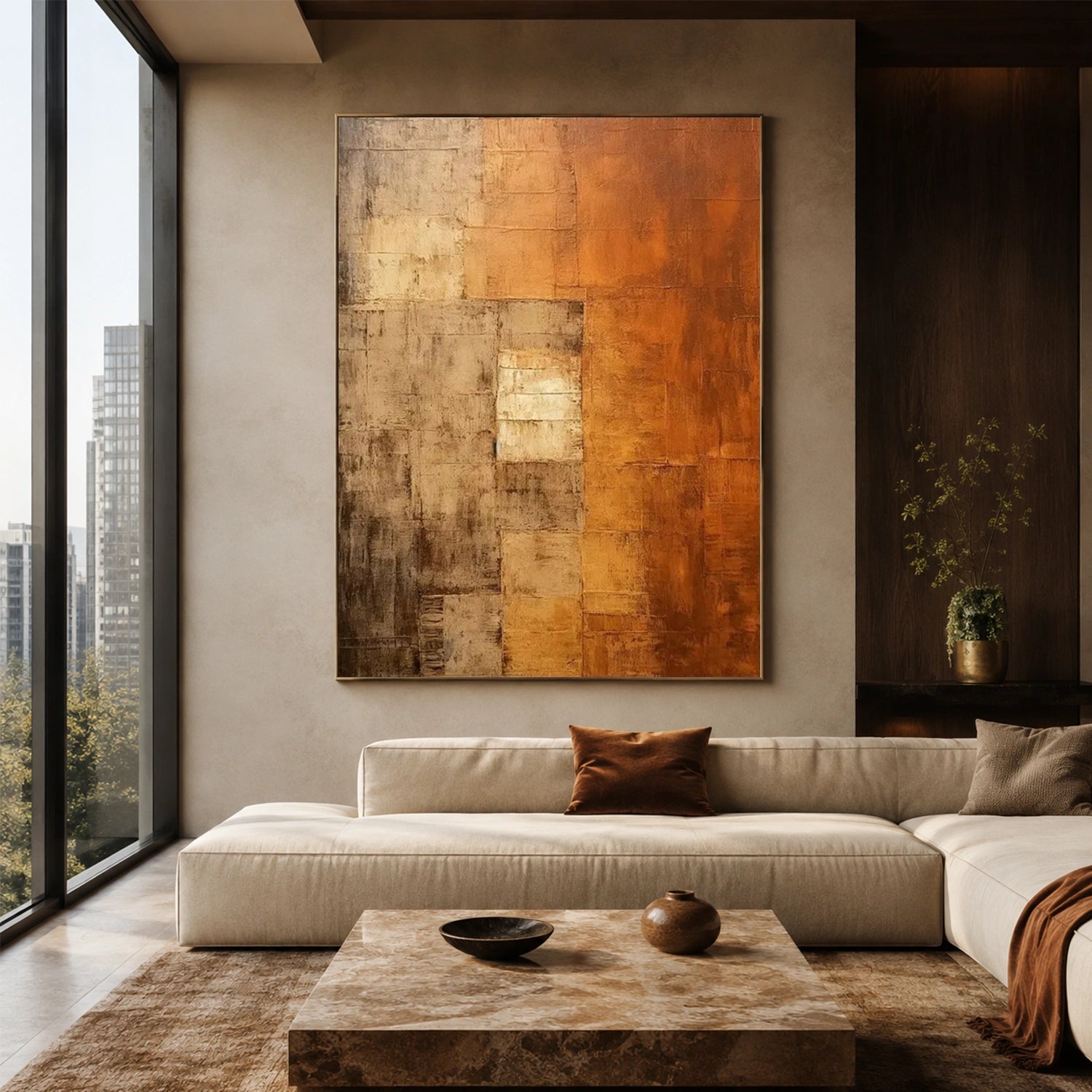 Wabi Sabi Abstract Canvas Art #WA277