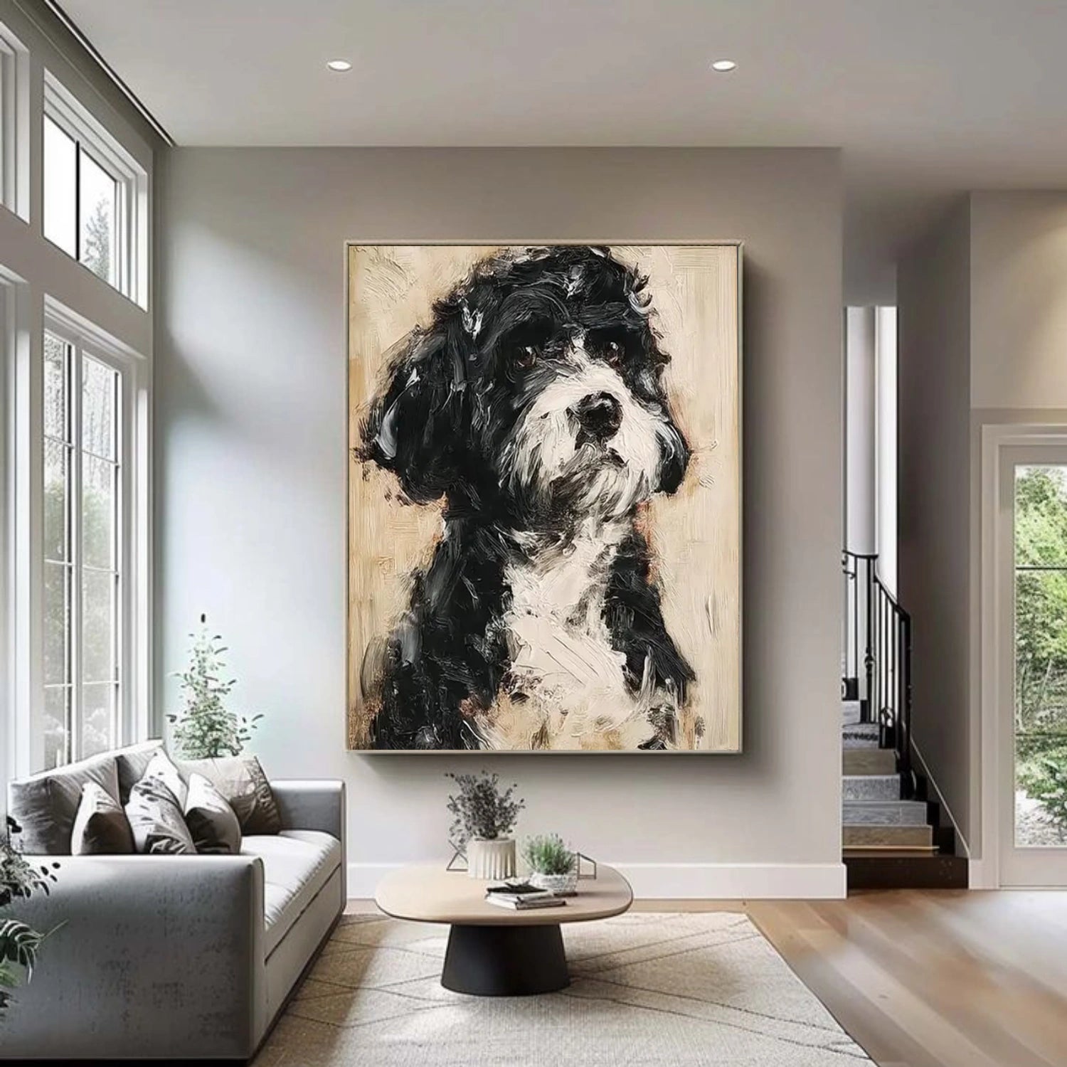 Abstract Animal Art Dog Wall Art #AT079
