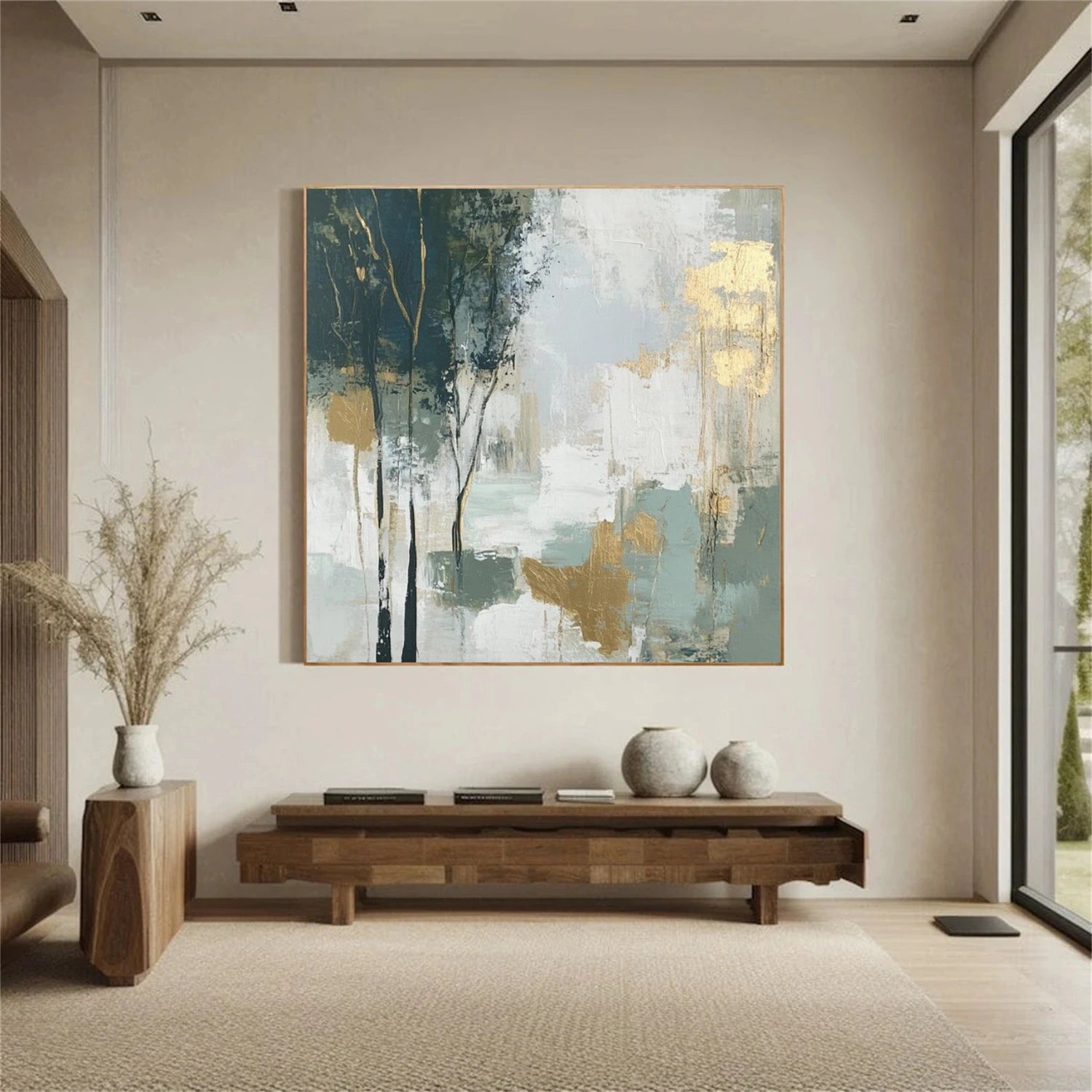Tree And Flower Abstract Wall Art #TF138