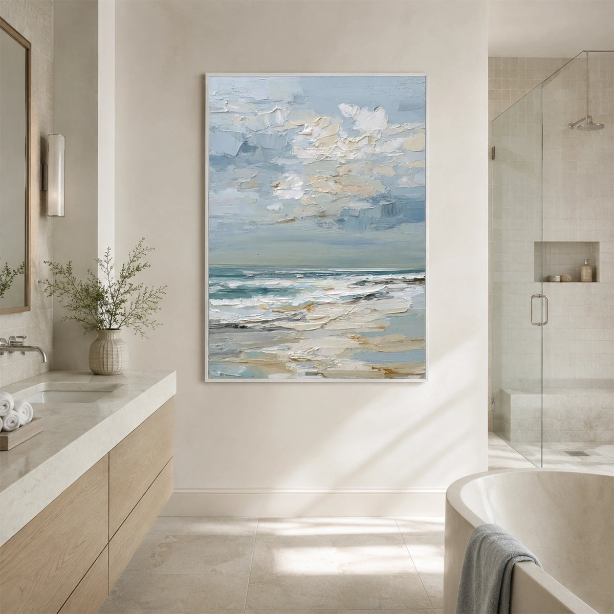 Sky And Ocean Abstract Wall Art #SO450