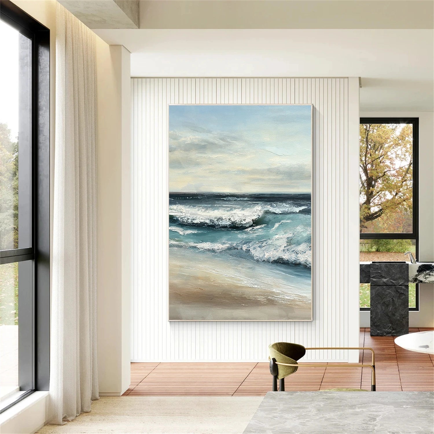 Sky And Ocean Abstract Wall Art #SO324