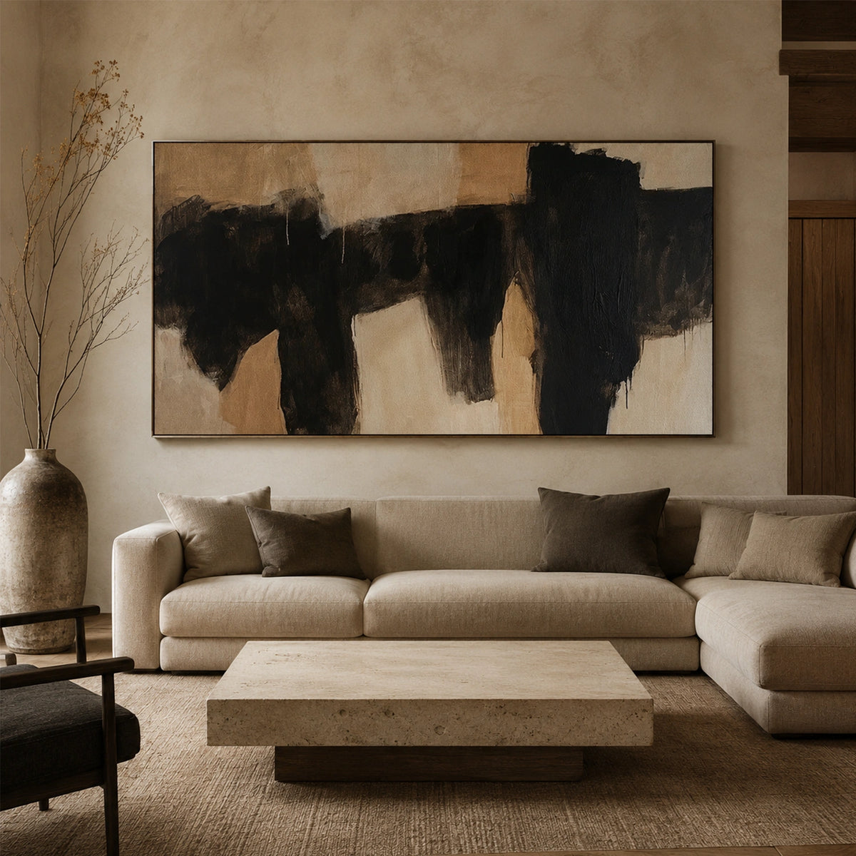 Wabi Sabi Abstract Canvas Art #WA272