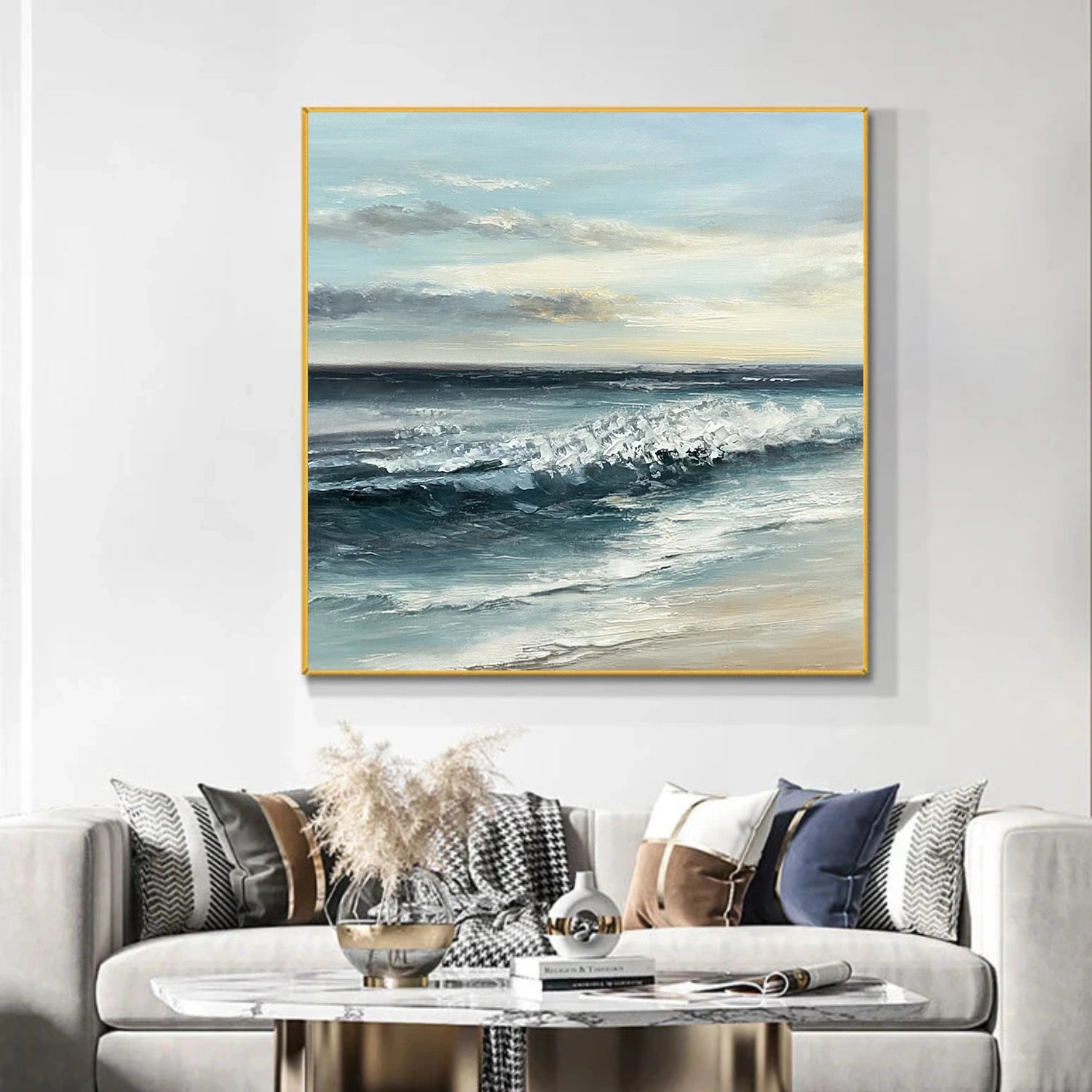 Sky And Ocean Abstract Wall Art #SO322