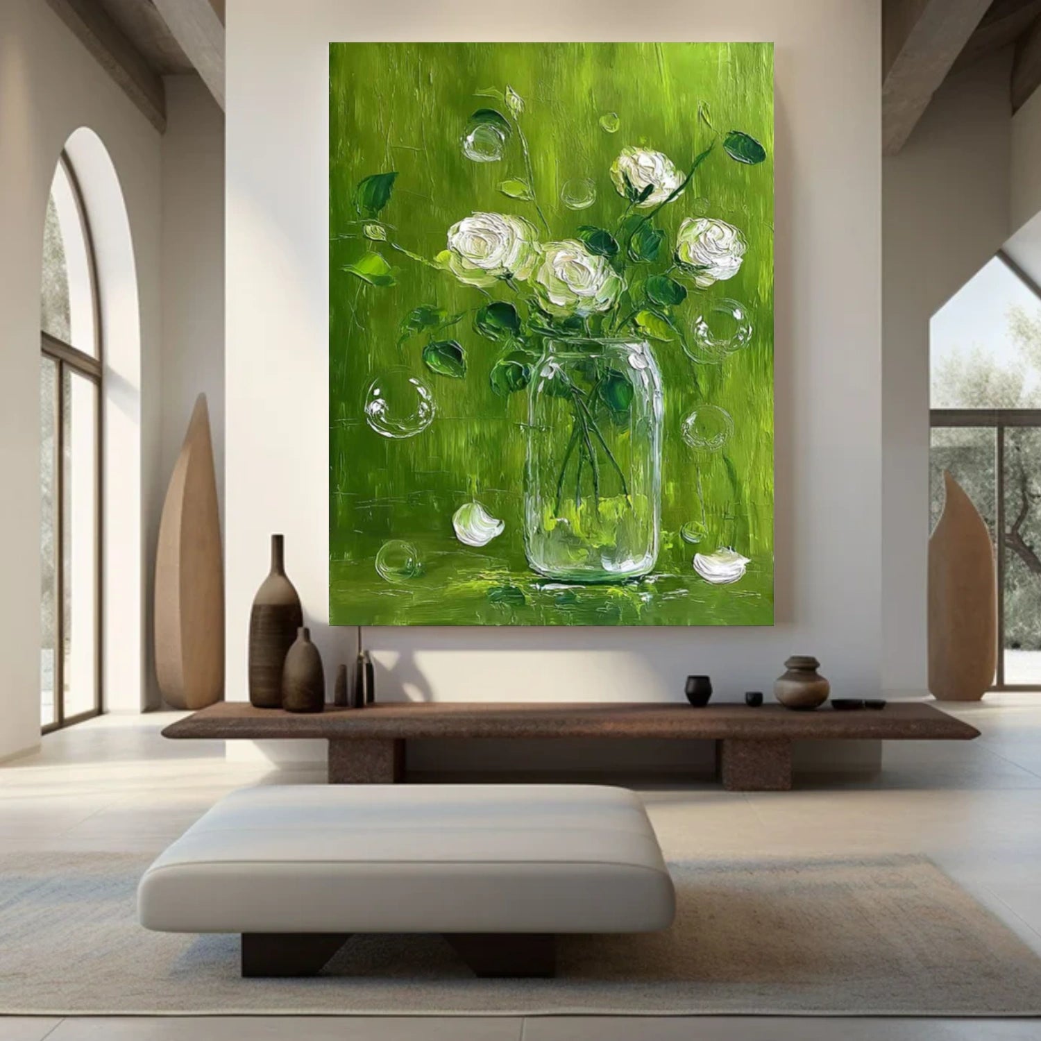 Tree And Flower Abstract Wall Art #TF195