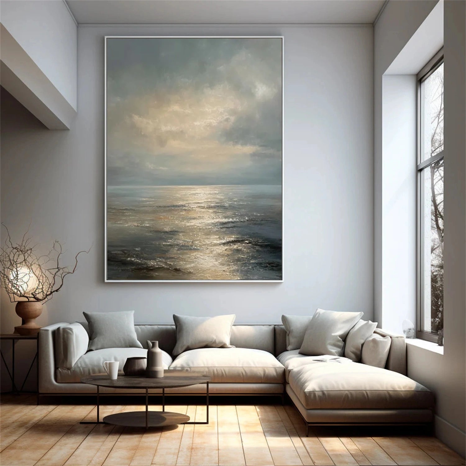 Sky And Ocean Abstract Wall Art #SO343