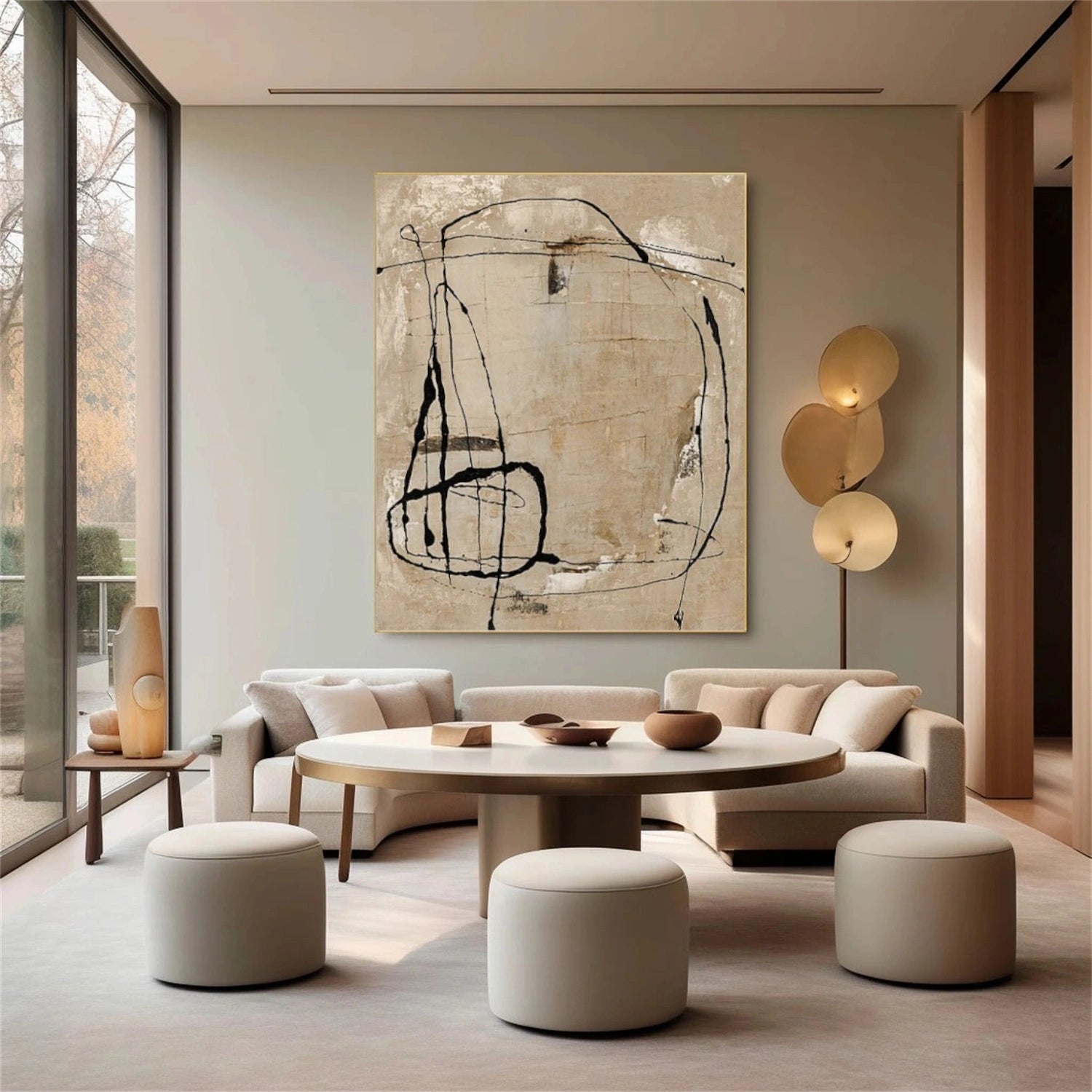 Wabi Sabi Abstract Canvas Art #WA202
