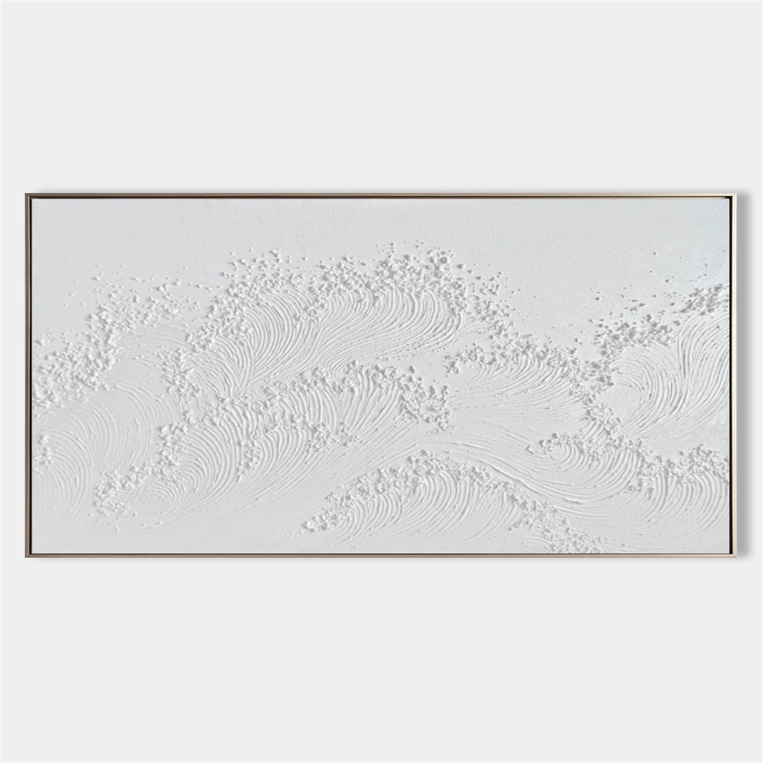 White Textured Minimalist Wall Art #WT076