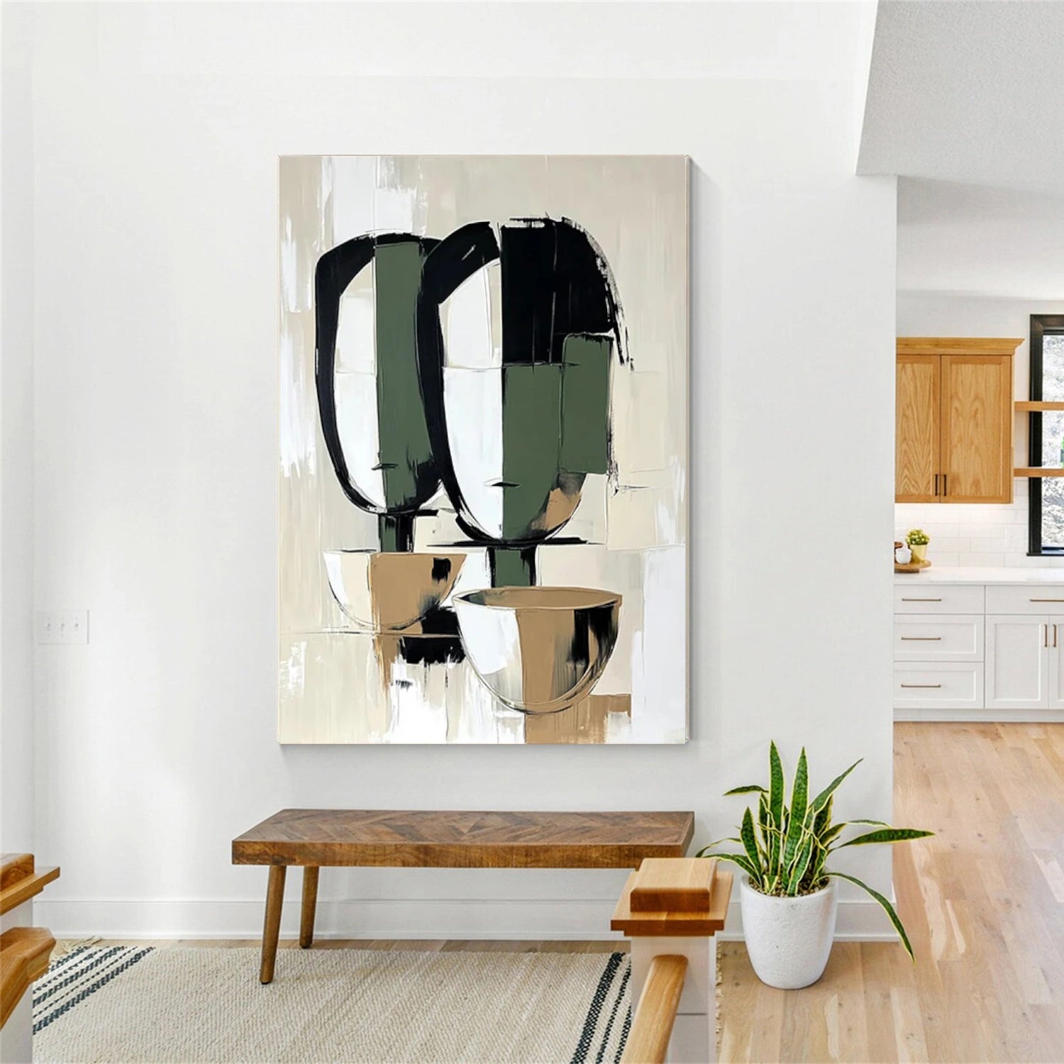 Abstract Portrait Textured Wall Art #WP009