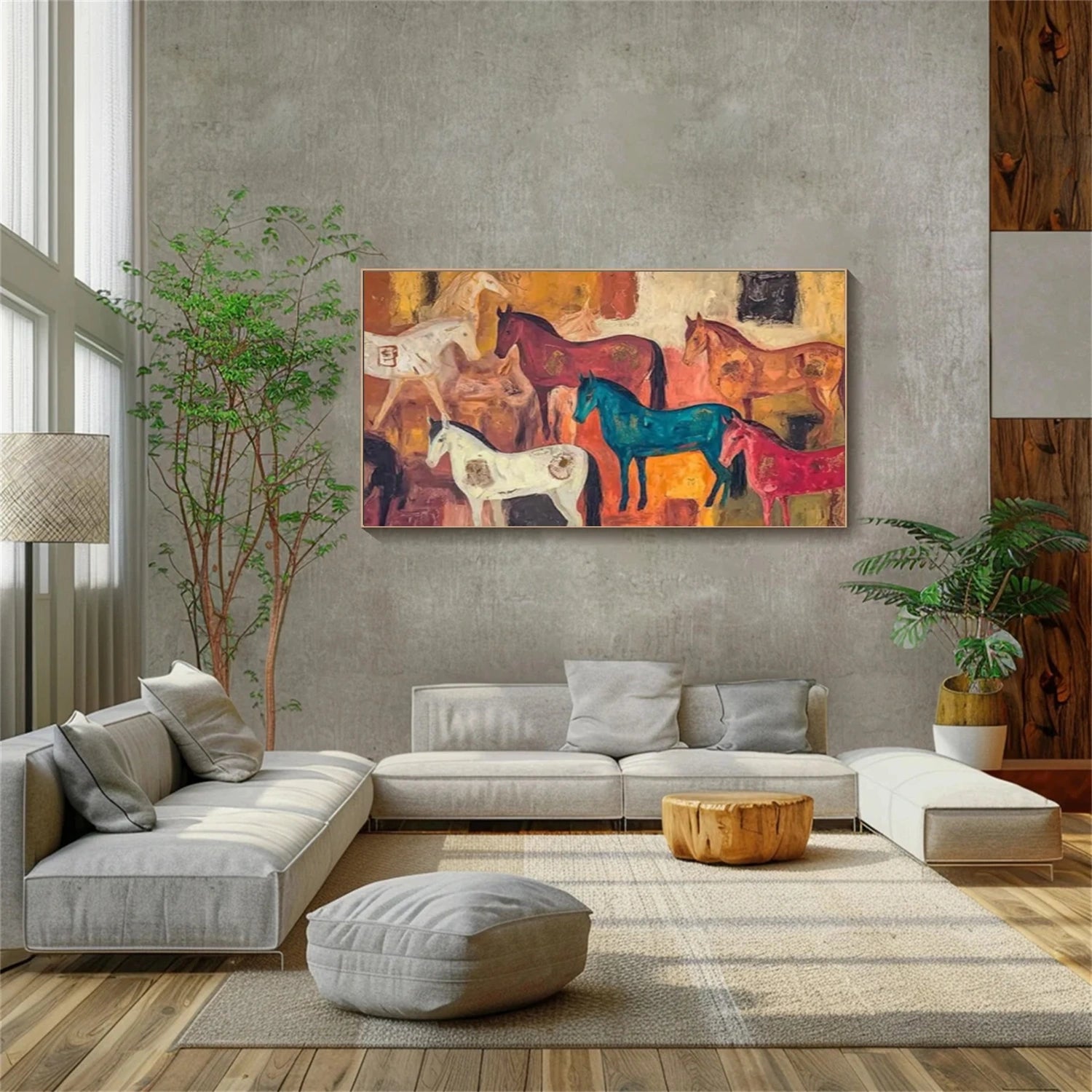 Abstract Animal Art Horse Wall Art #AT048