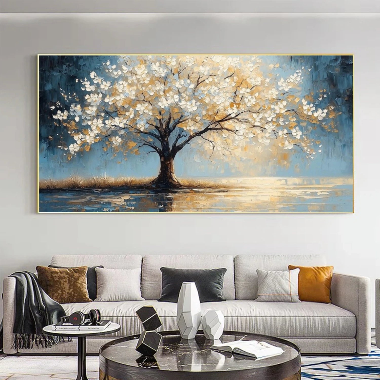 Tree And Flower Abstract Wall Art #TF208